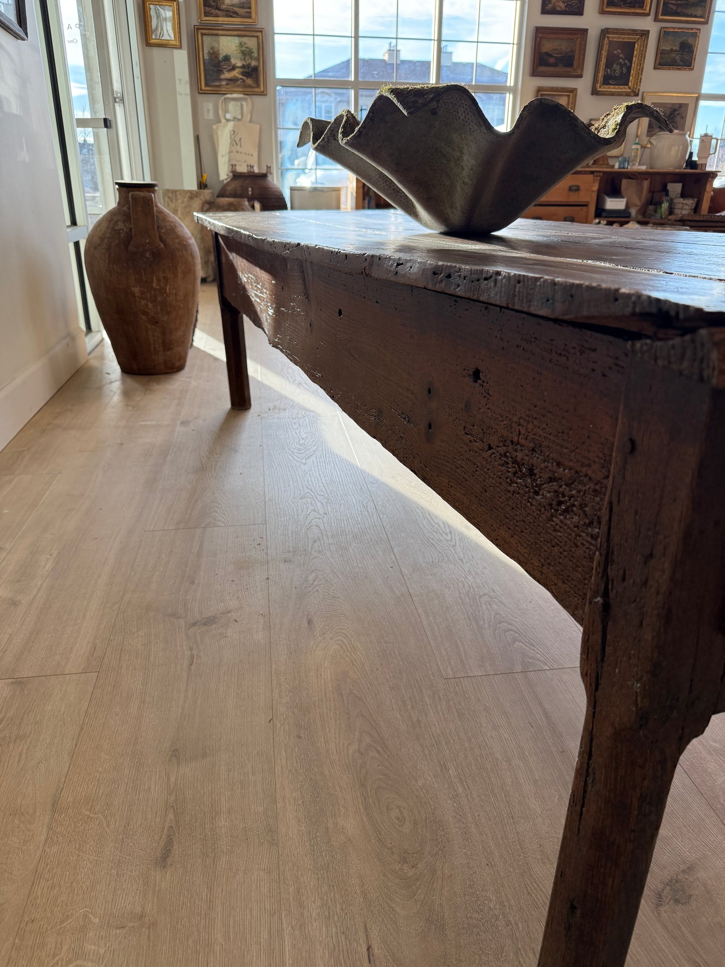 Monumental 19th c. French Walnut Coffee Table