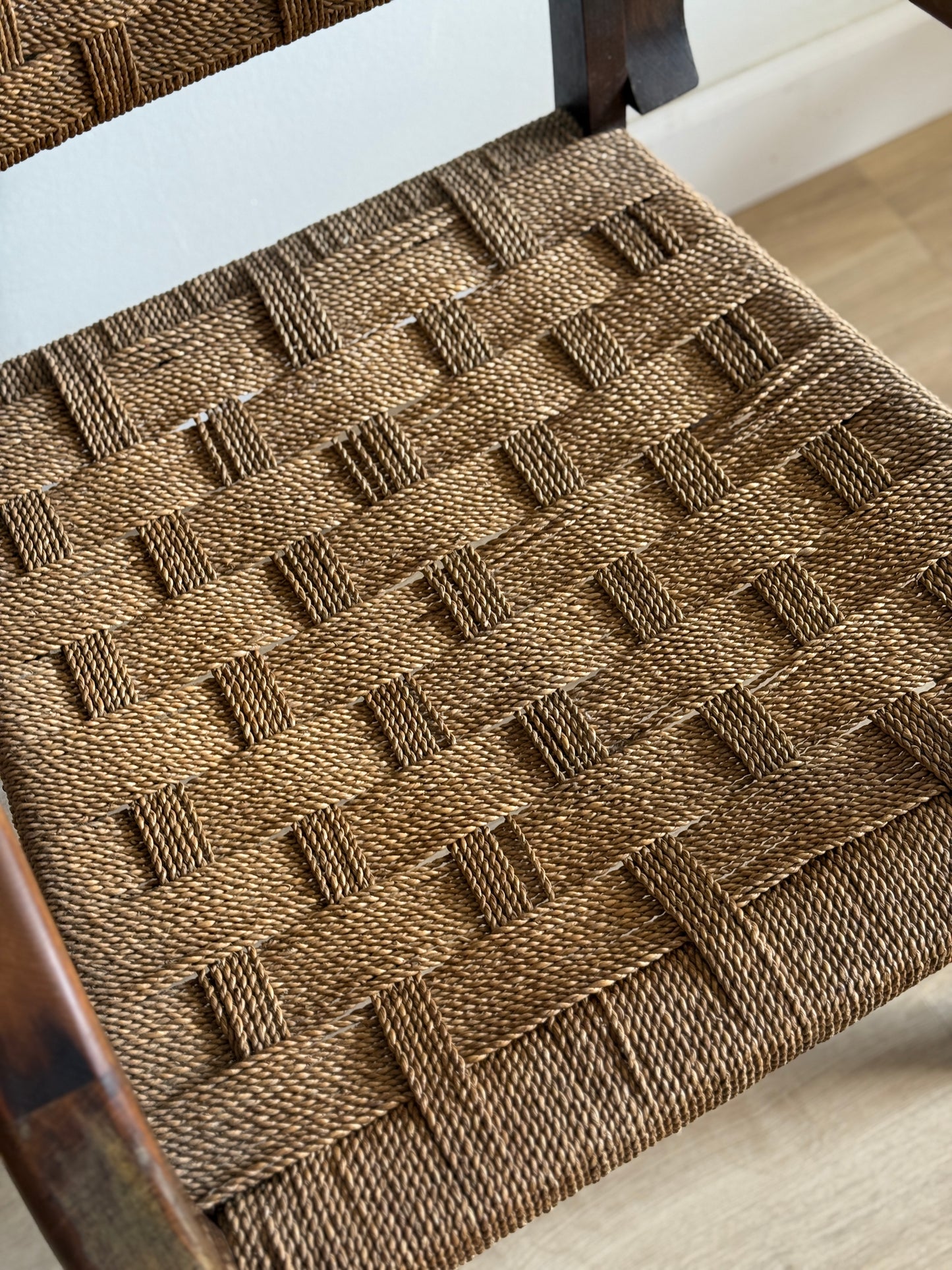 European Art Deco Rush Chair
