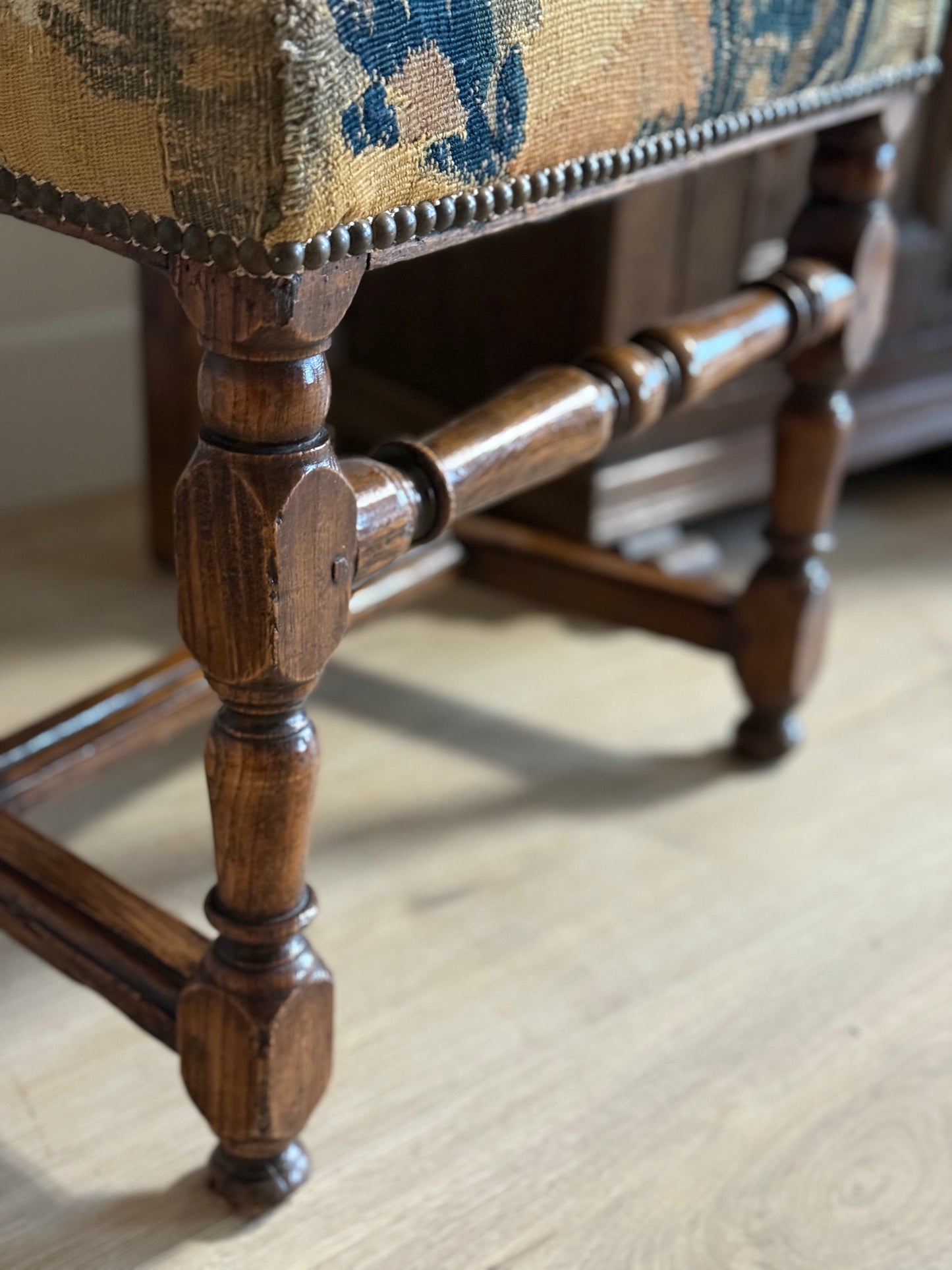 Pair of Two Antique 18th Century French Aubusson Tapestry Chairs