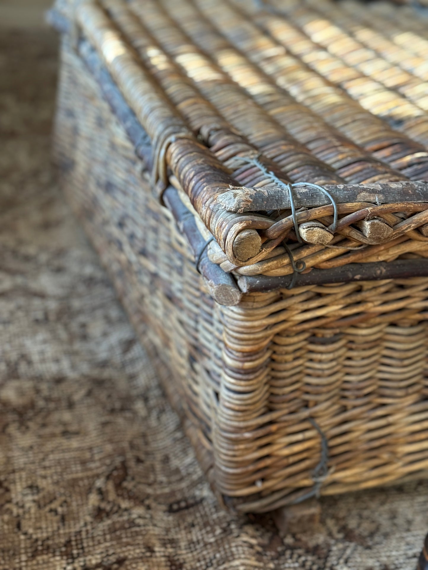 Large Antique French Trunk/Basket
