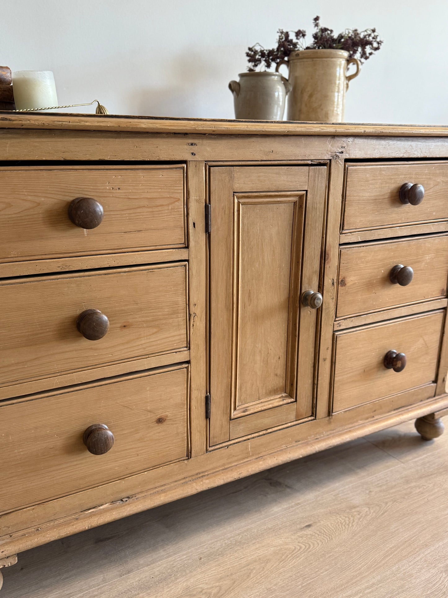 Antique English Pine Sideboard