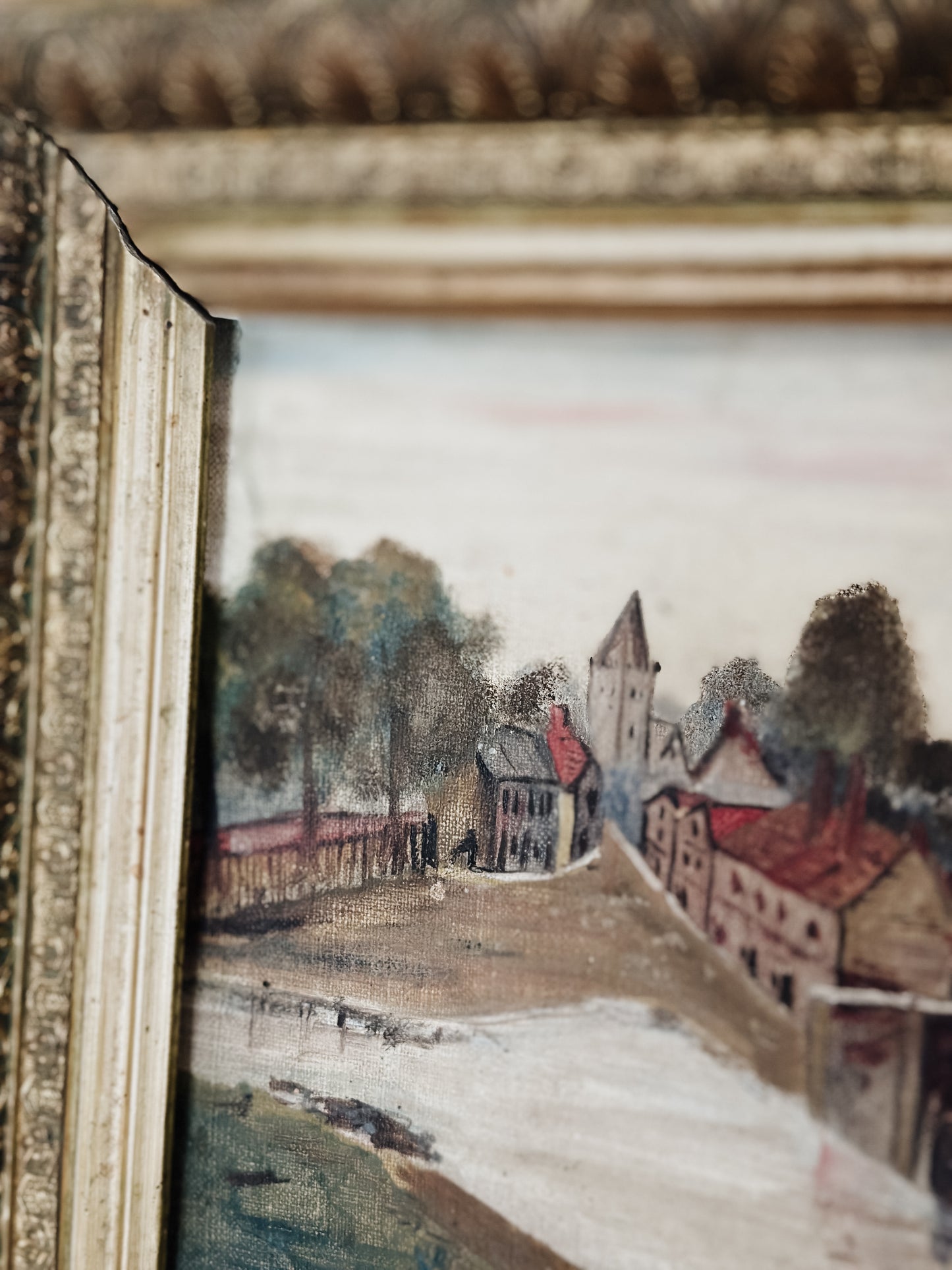 Original Antique European Oil Painting, by Kert