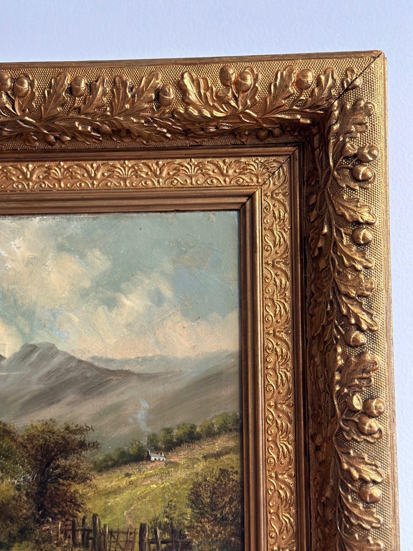 Antique Original Lake District Oil Painting, by George Augustus Williams (1814-1901)