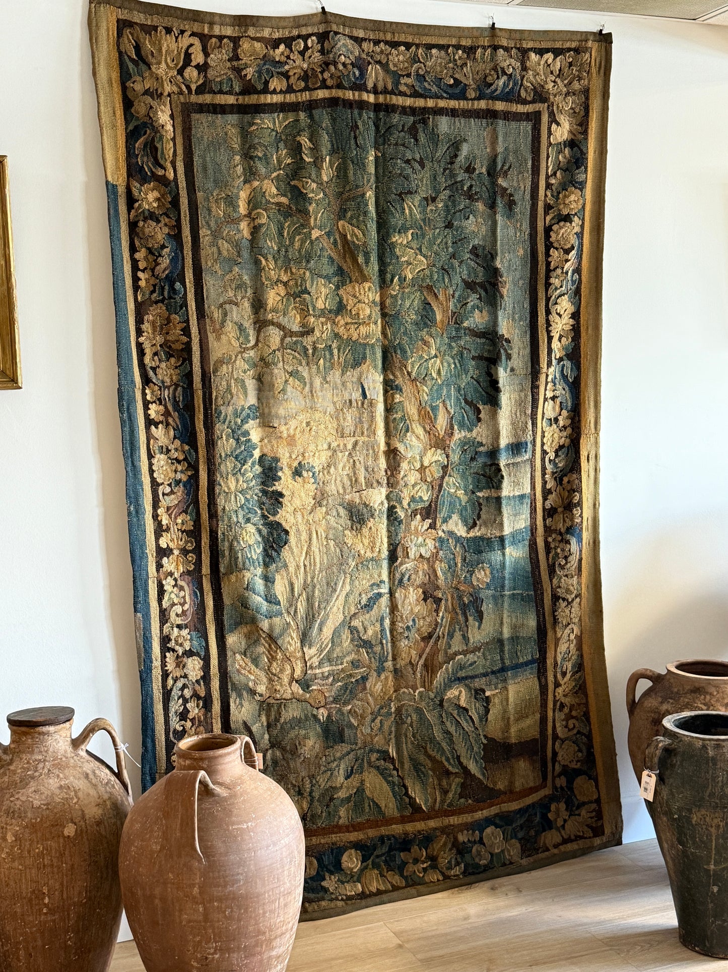Rare 18th Century French Aubusson Tapestry/Portiere Door Hanging