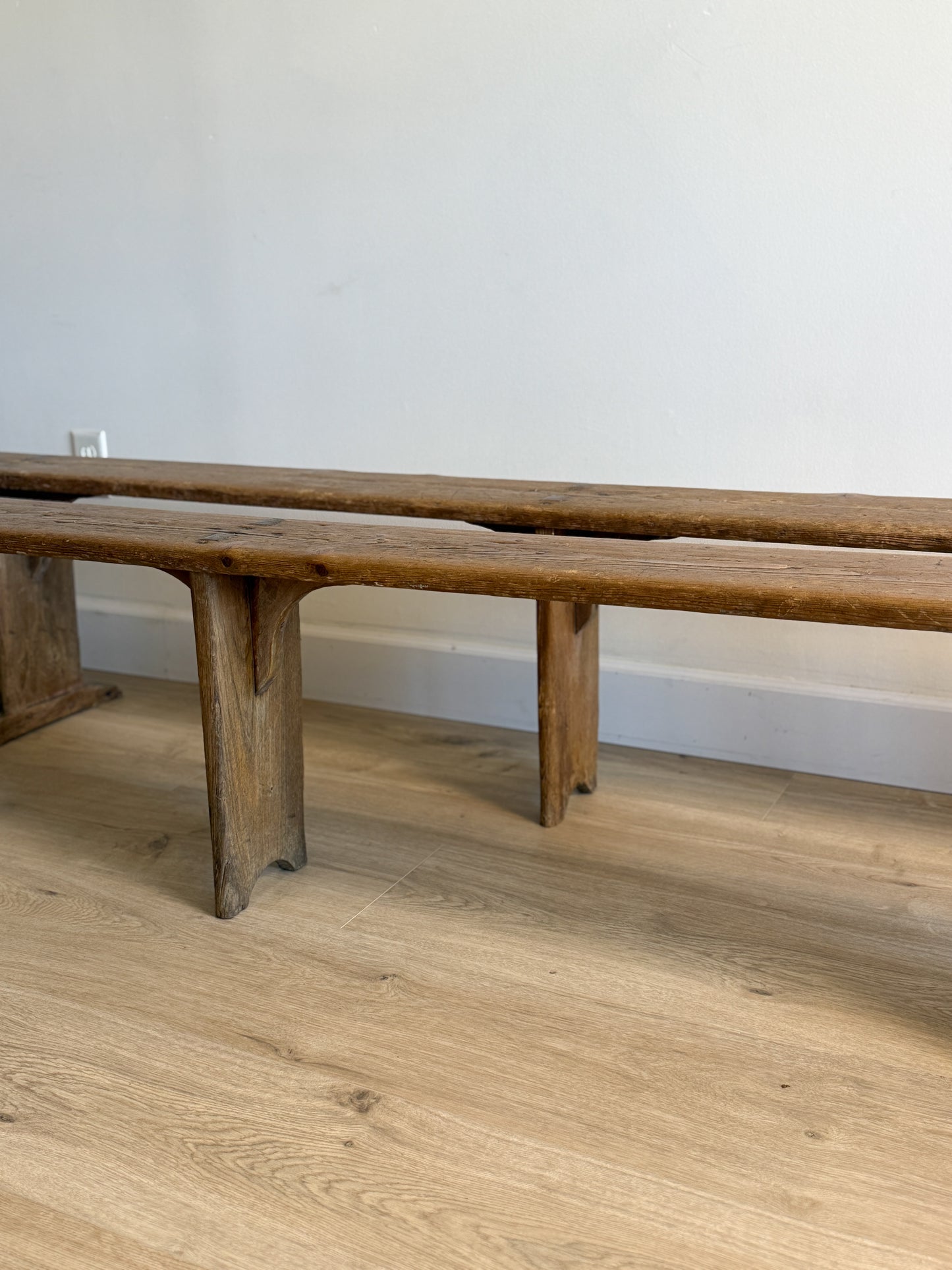 Pair of Antique French Oak Benches
