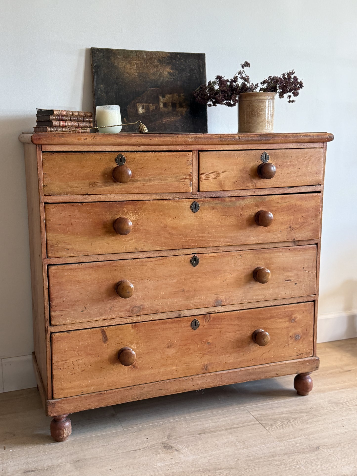 Antique English Pine Dresser/Chest of Drawers