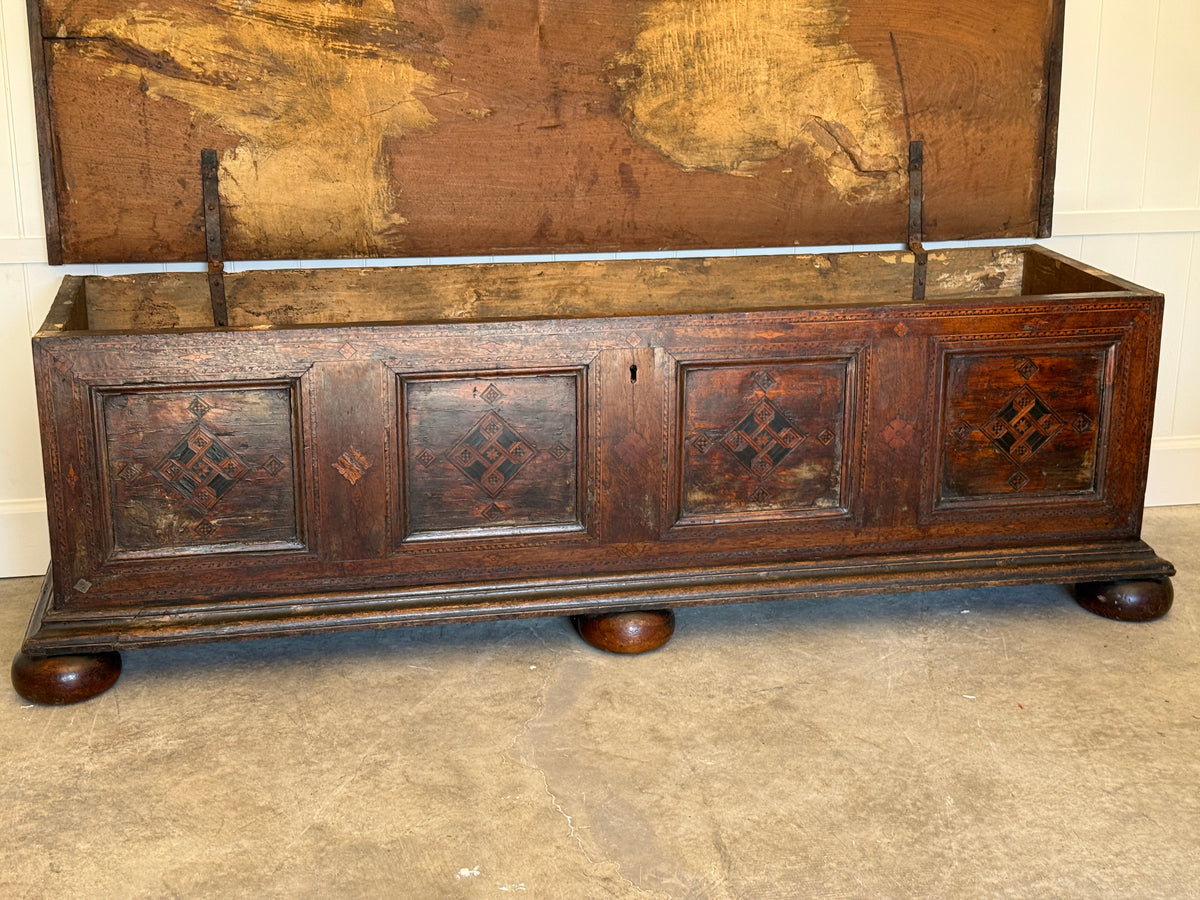 Long 17th Century Italian Walnut Chest