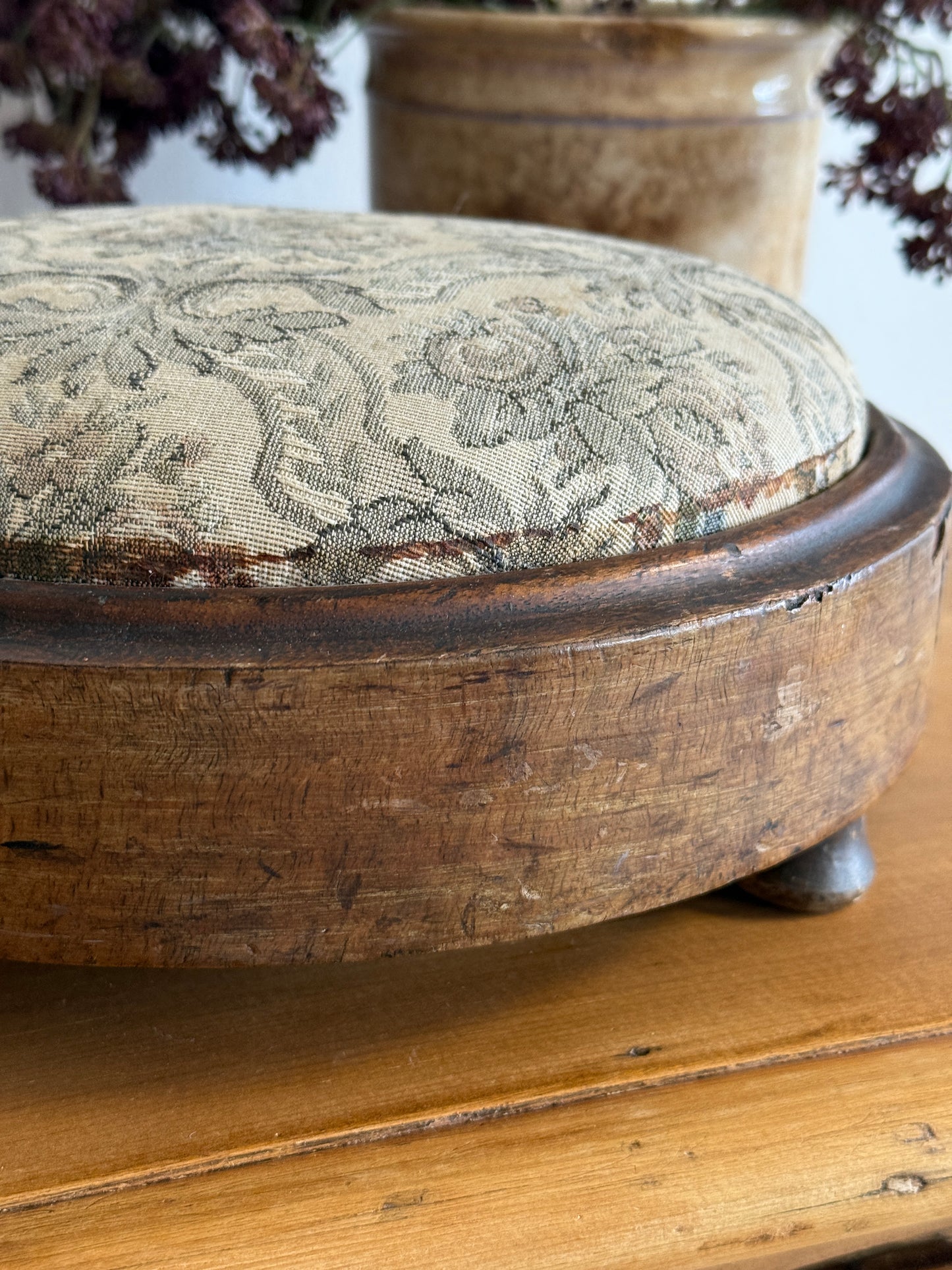 Small Antique English Footstool