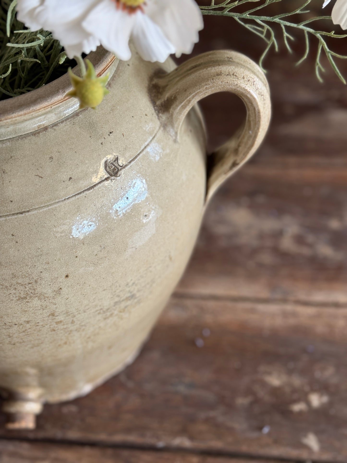 Antique French Pot with Cork