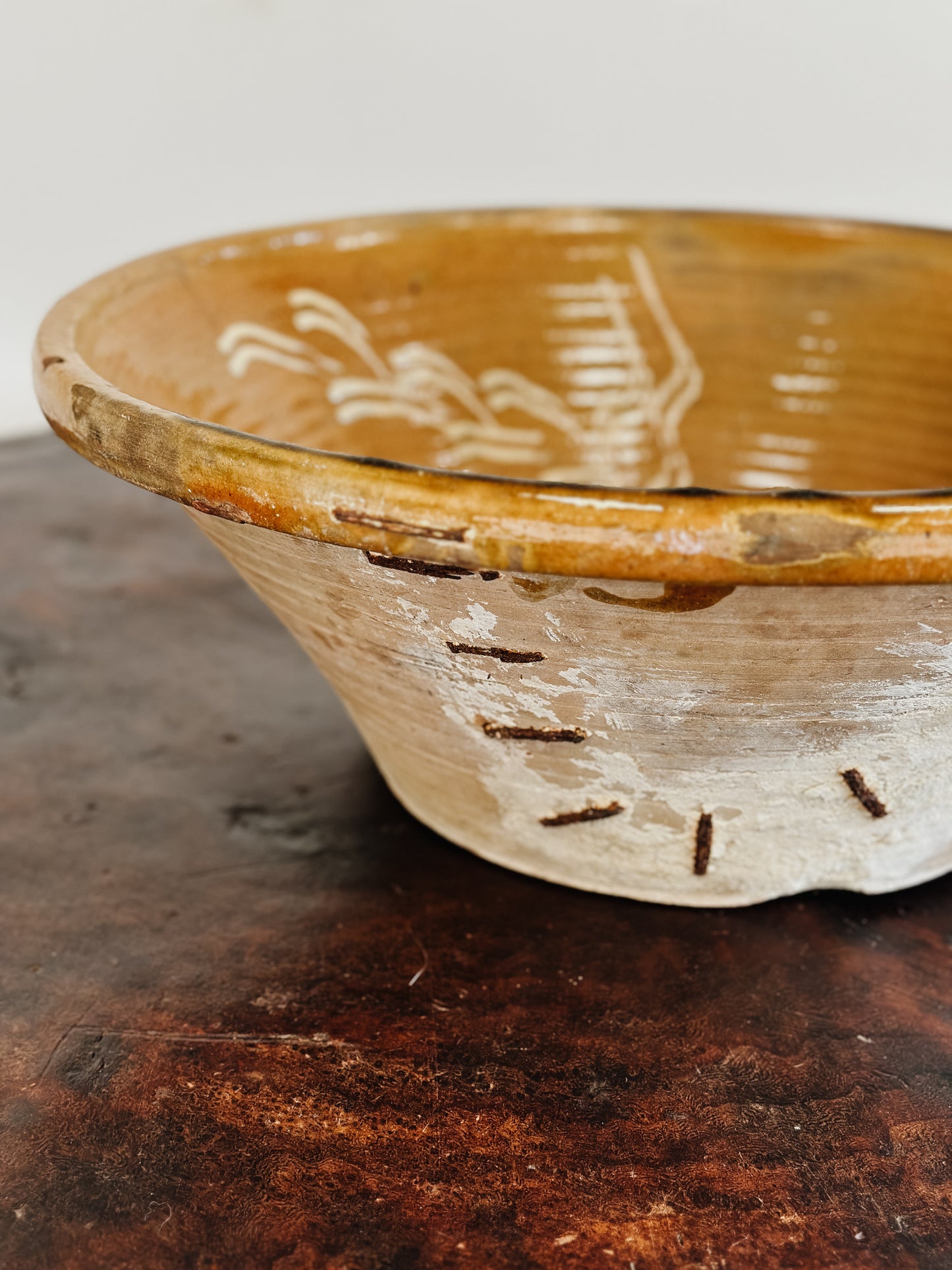 Antique Spanish Terracotta Olive Bowl
