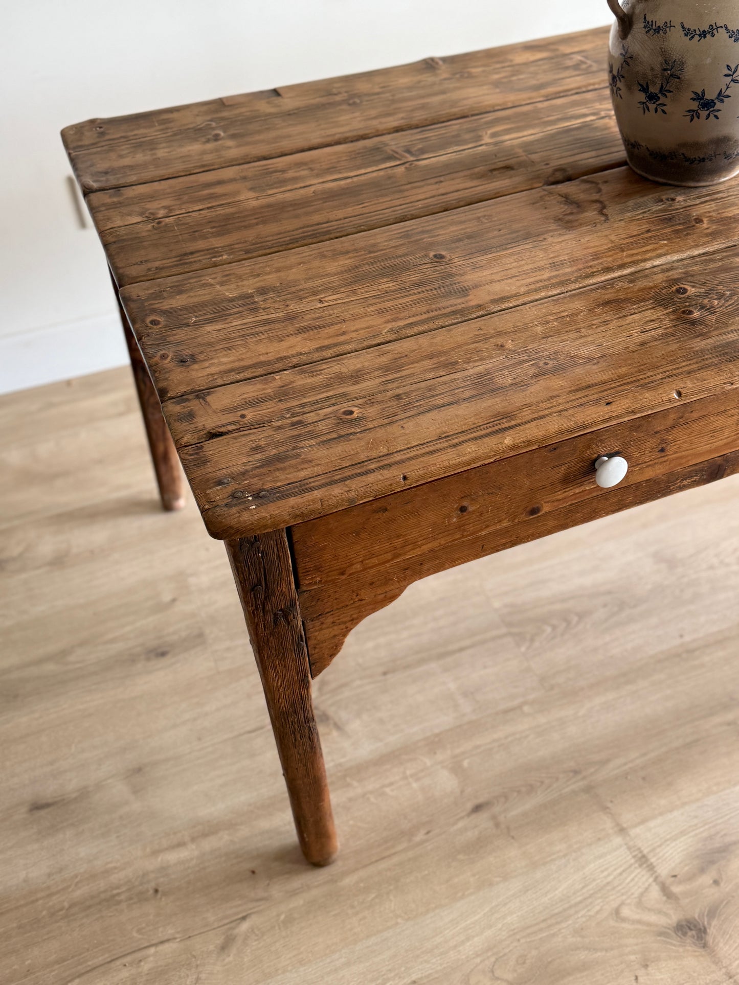 English Victorian Pine Farm Table