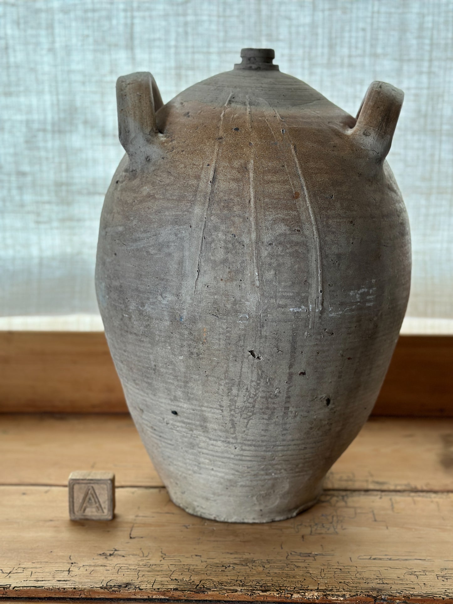 Extra Large Antique French Earthenware Jugs