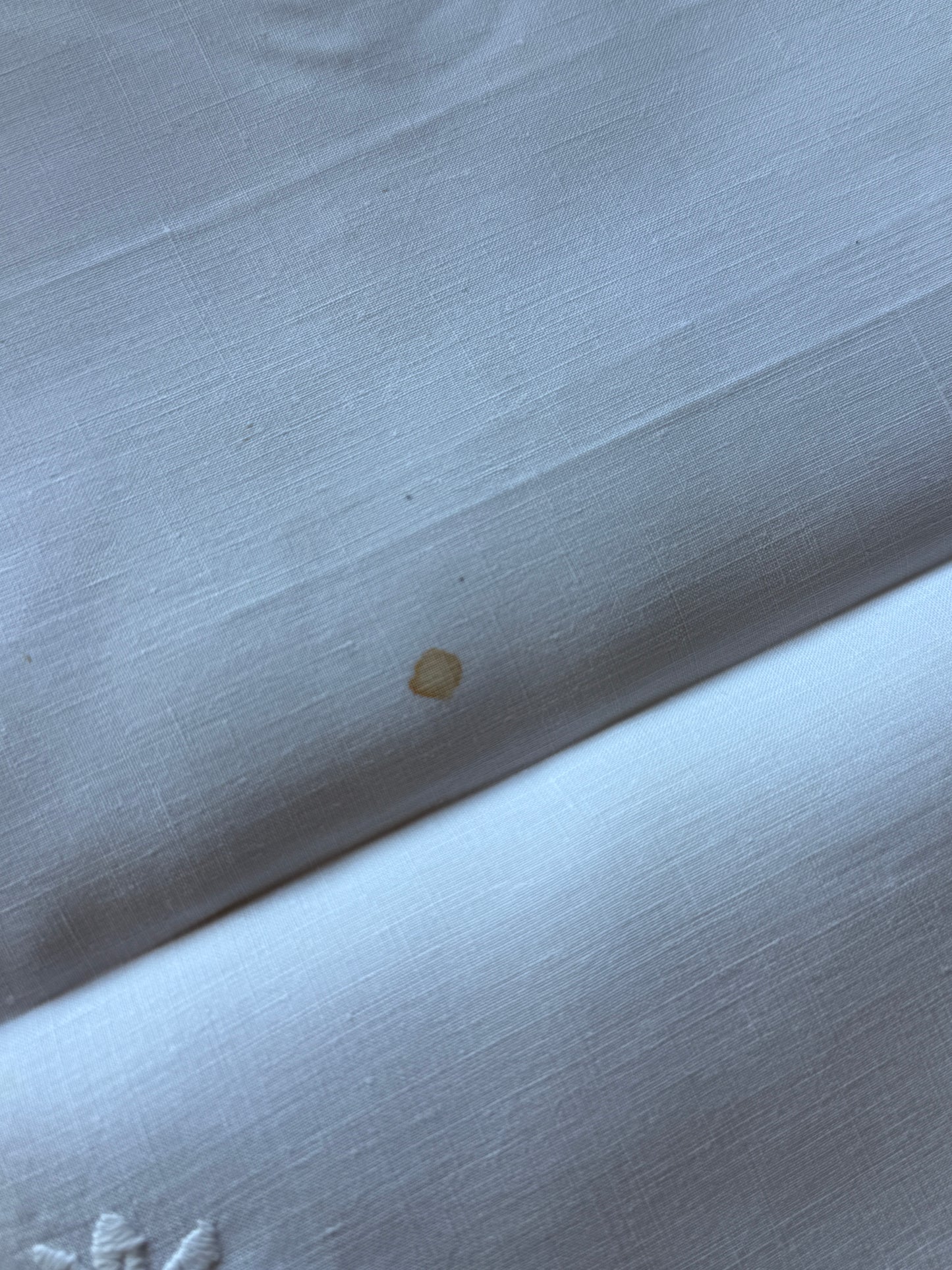 Antique Hand Embroidered Irish Scalloped Tablecloth