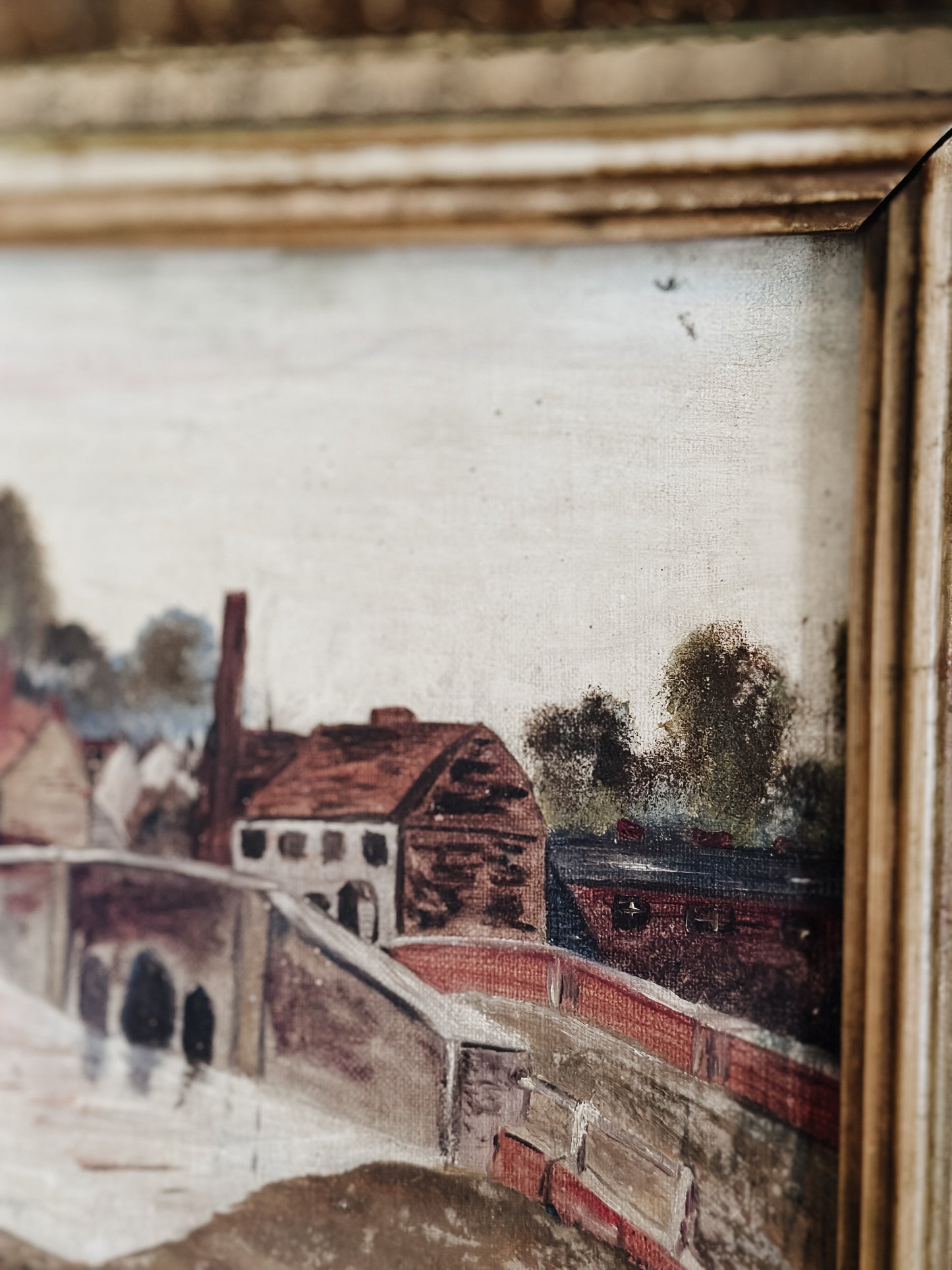 Original Antique European Oil Painting, by Kert