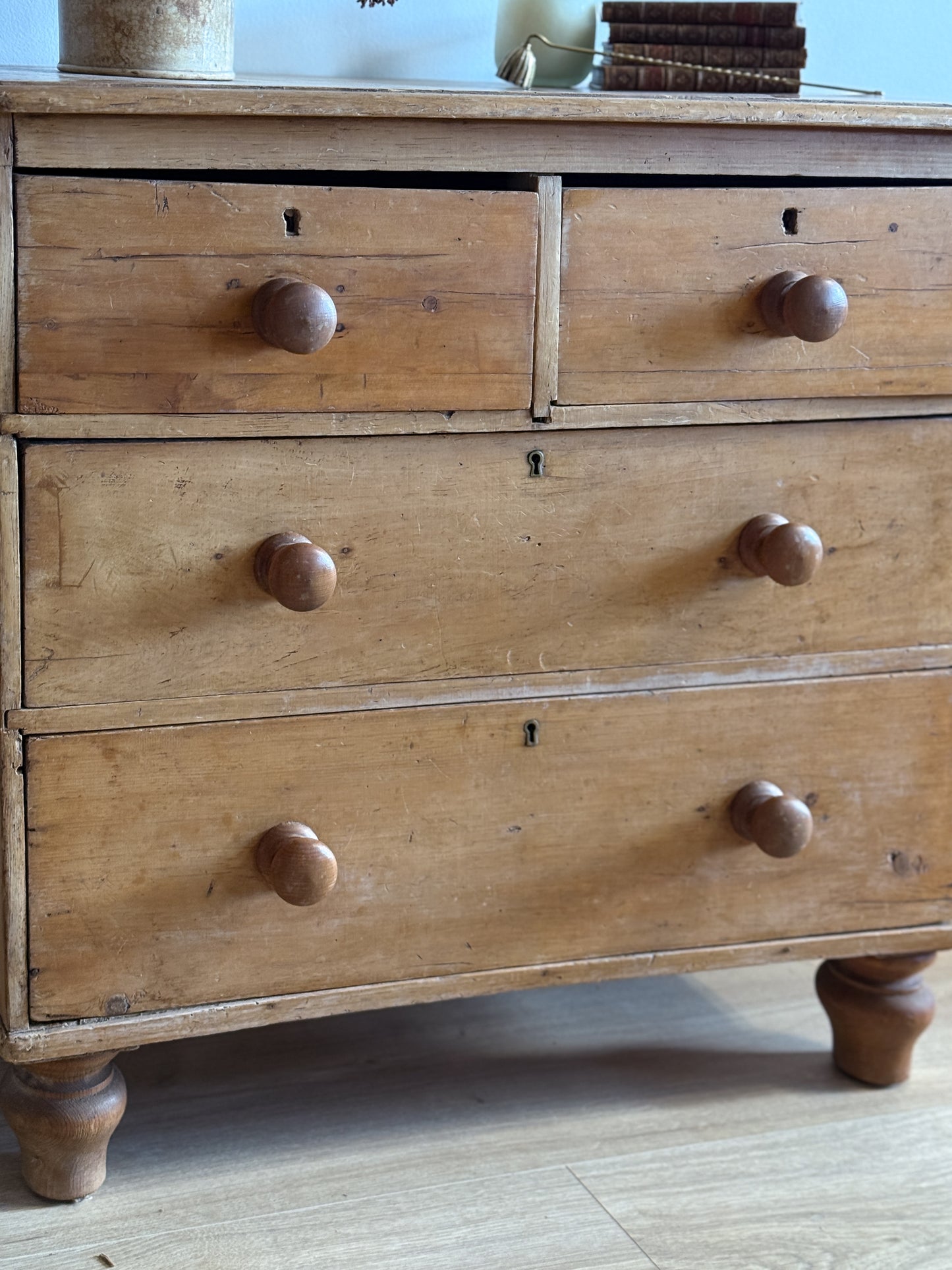 Antique English Pine Dresser/Chest of Drawers