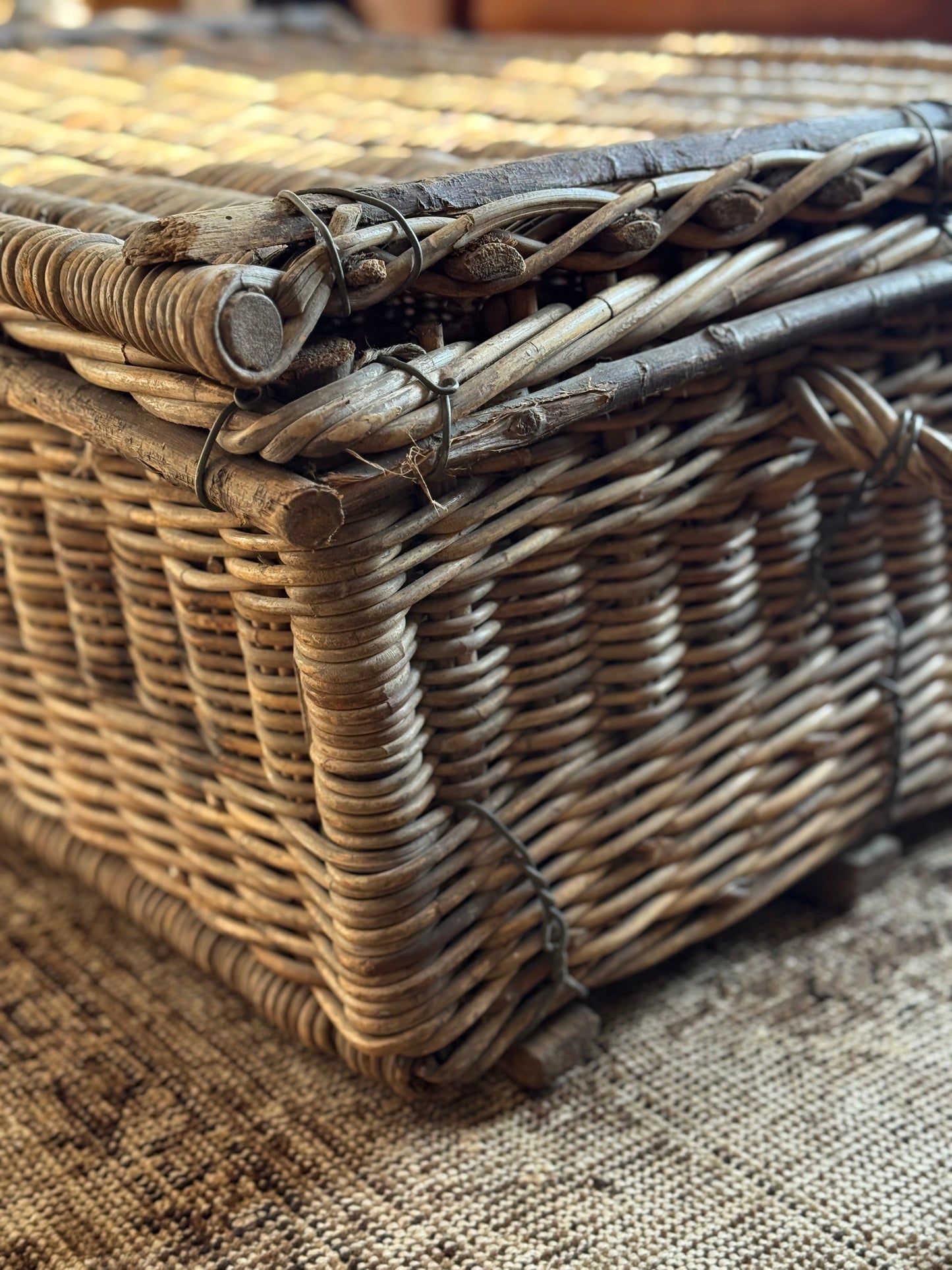 Large Antique French Trunk/Basket