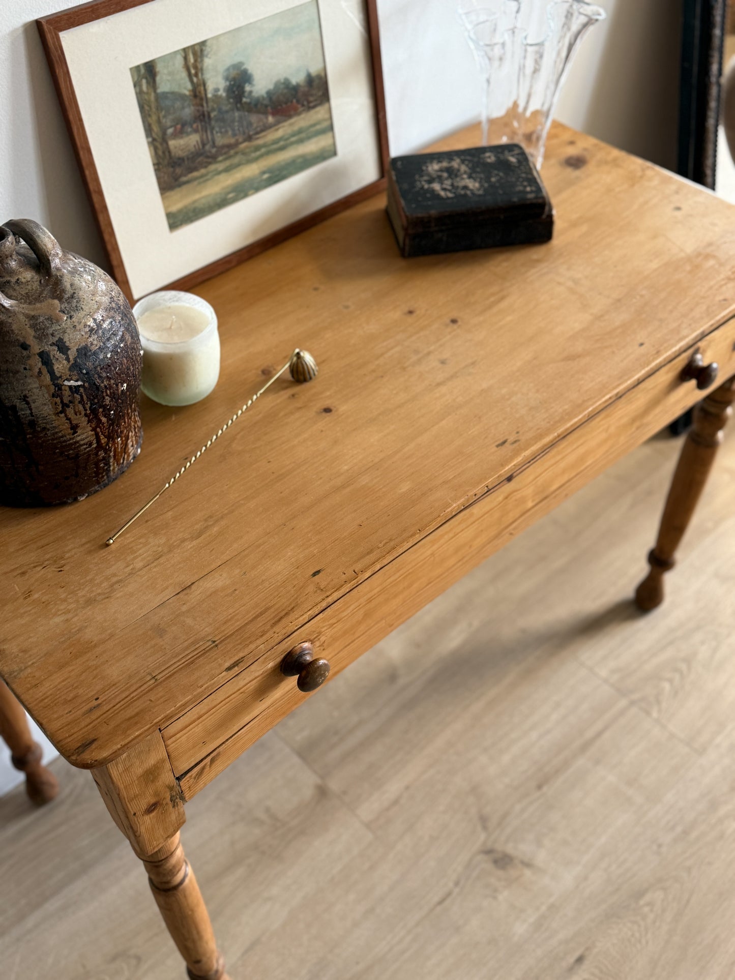 Antique English Victorian Desk/Hall Table