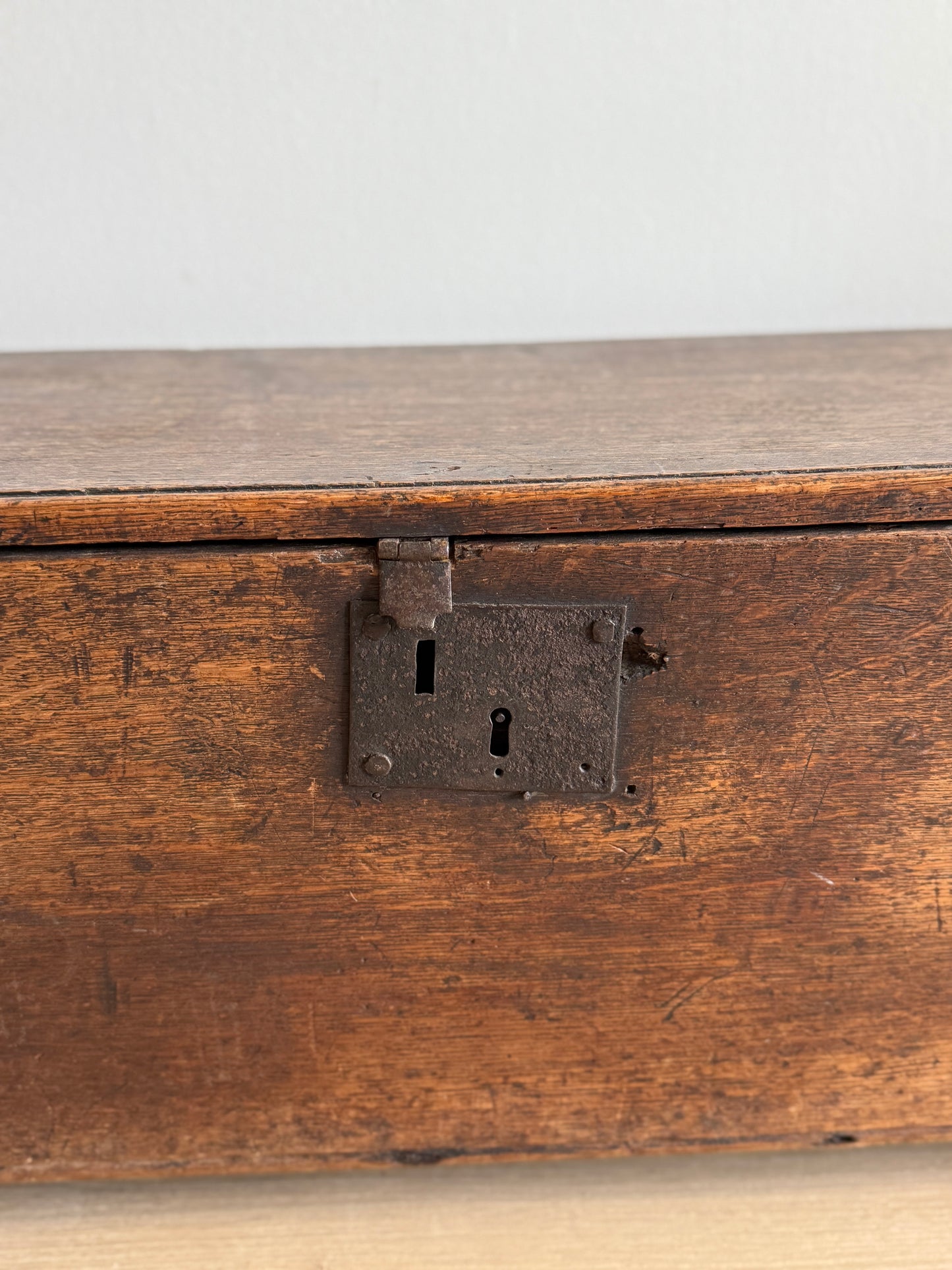 Antique English Oak Sod Box/Trunk