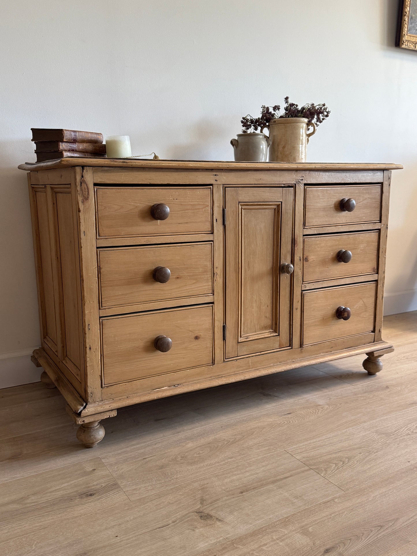 Antique English Pine Sideboard