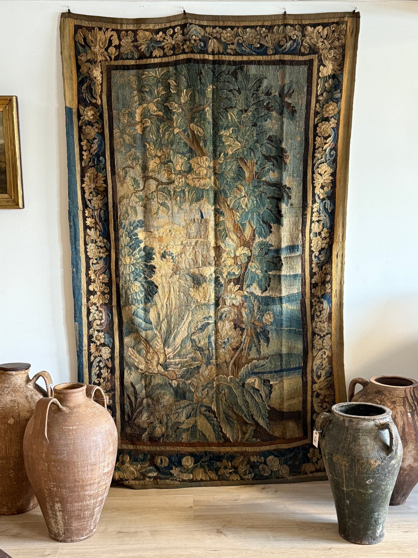 Rare 18th Century French Aubusson Tapestry/Portiere Door Hanging
