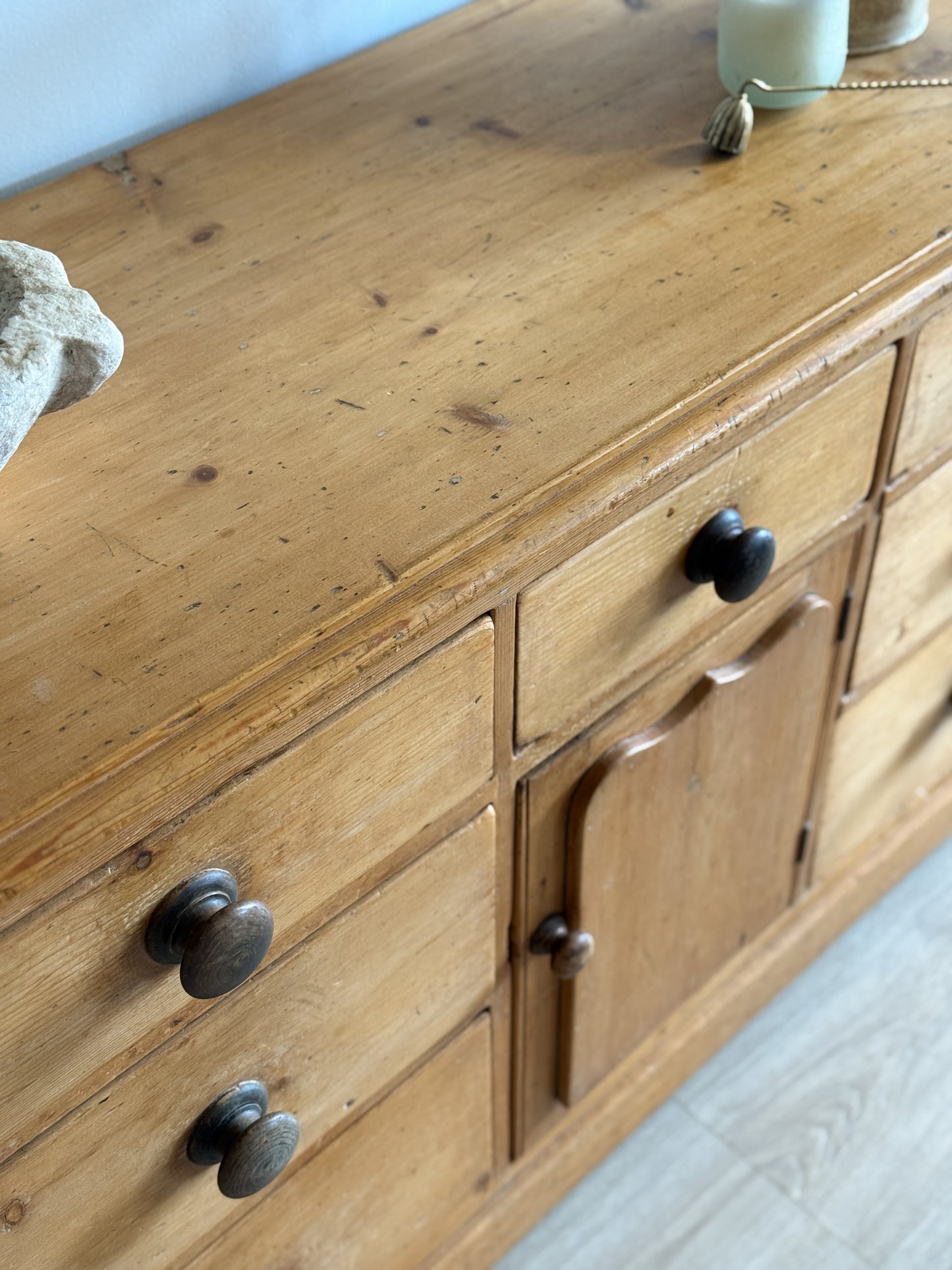 Antique English Pine Sideboard