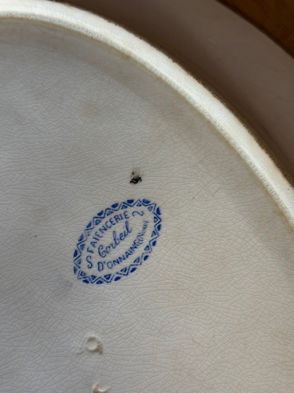 Antique French Transferware Serving Platter
