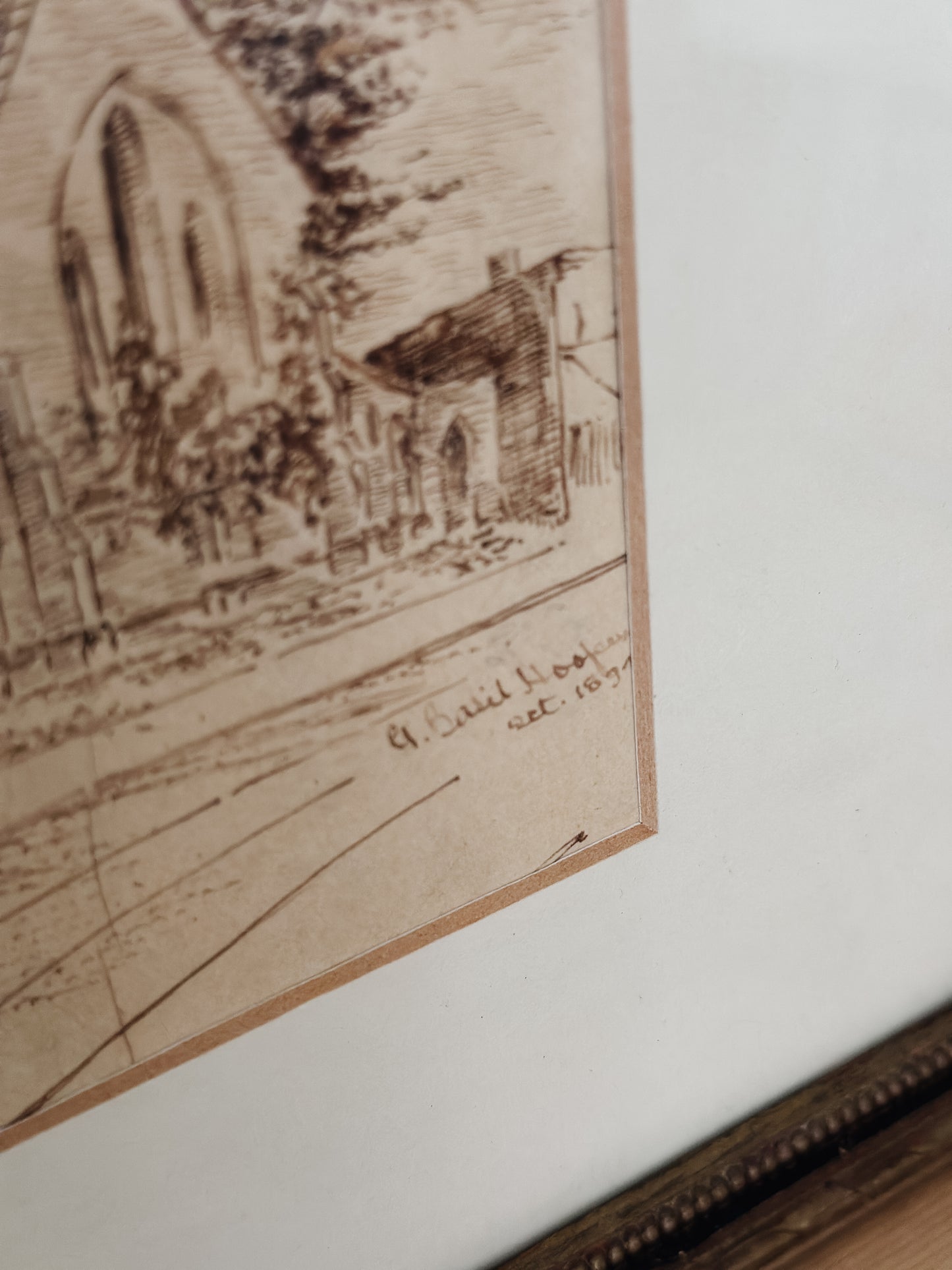 Original Antique Sketch, ca. 1890