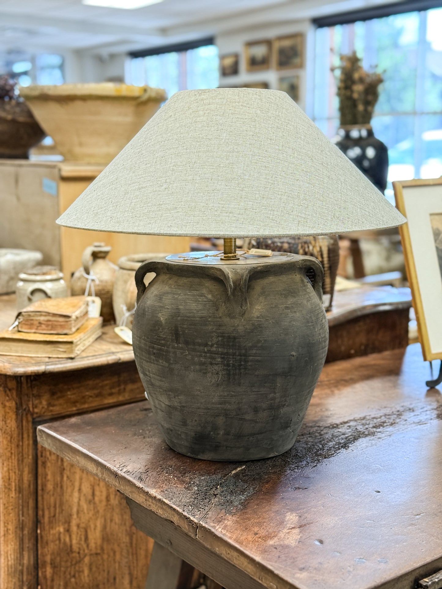 Vintage Pot lamps with Handles