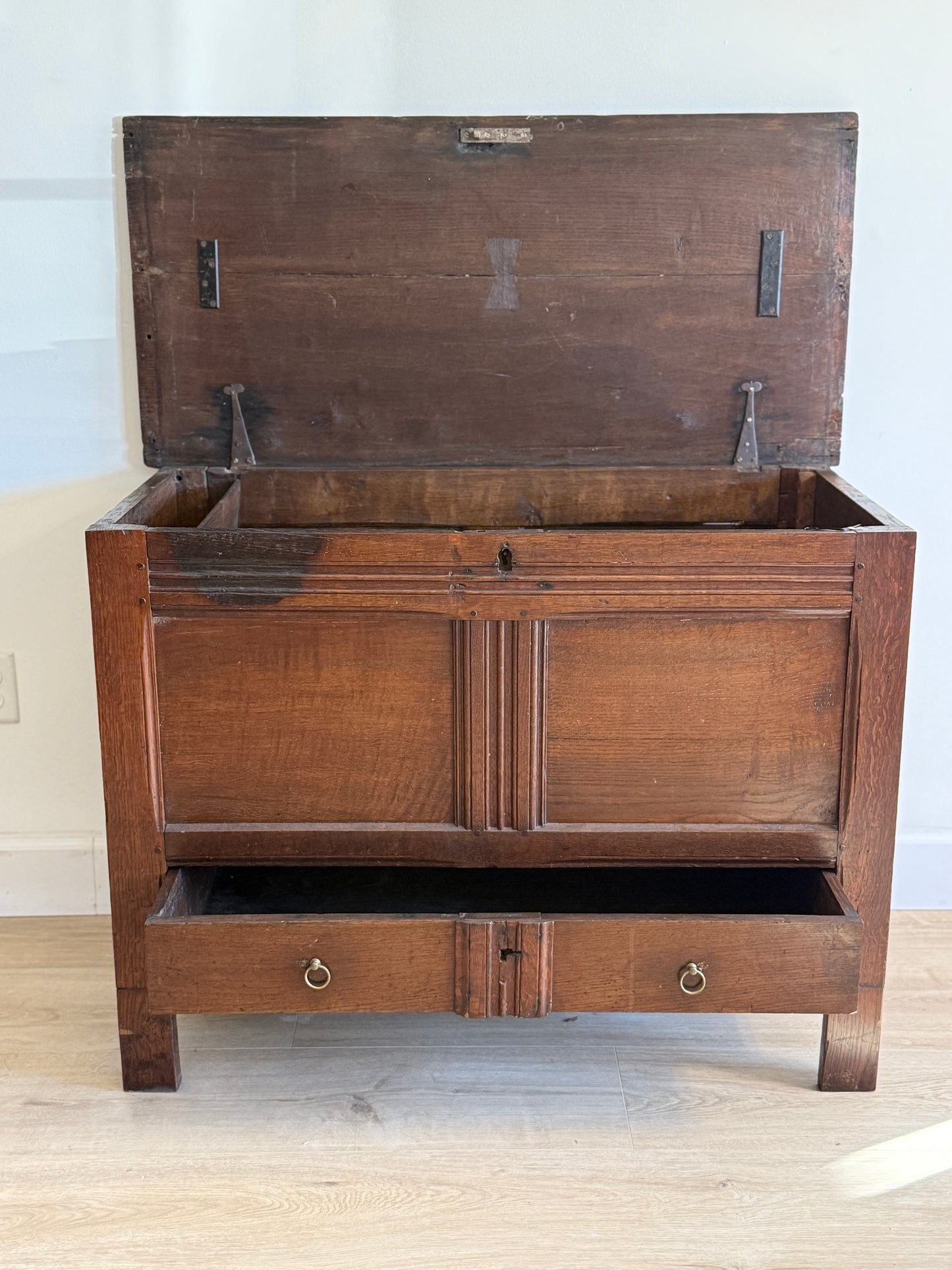 Antique English Oak Coffer/Trunk