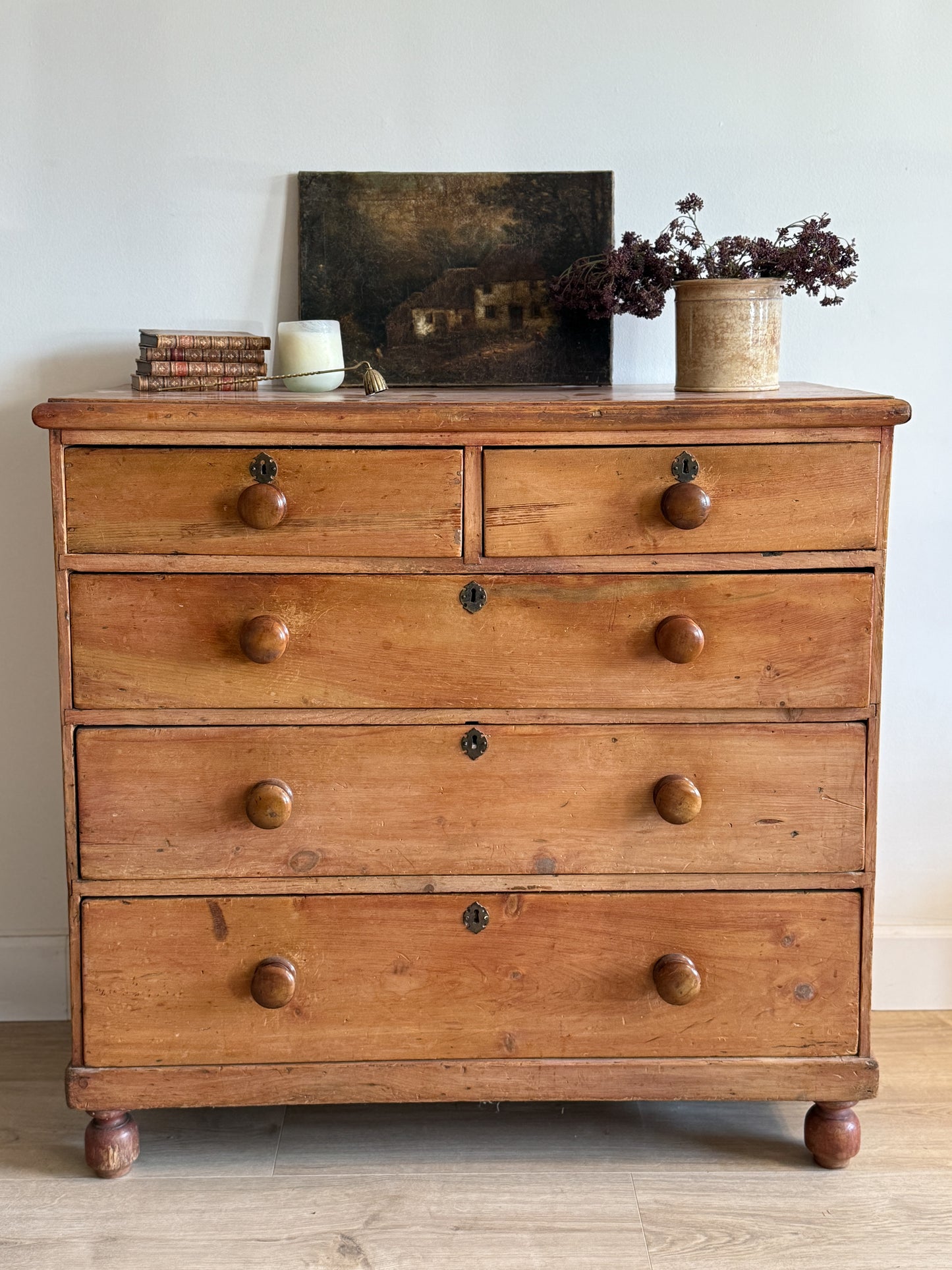 Antique English Pine Dresser/Chest of Drawers