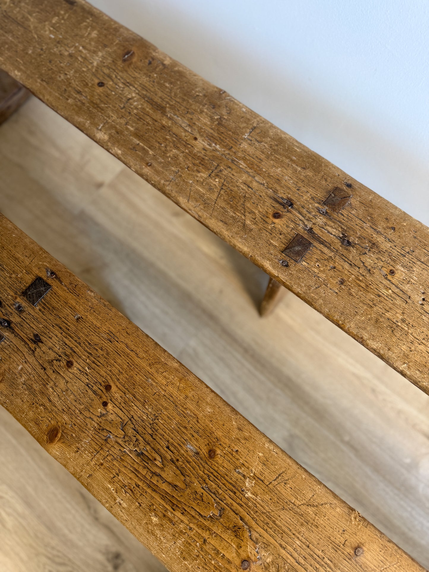 Pair of Antique French Oak Benches