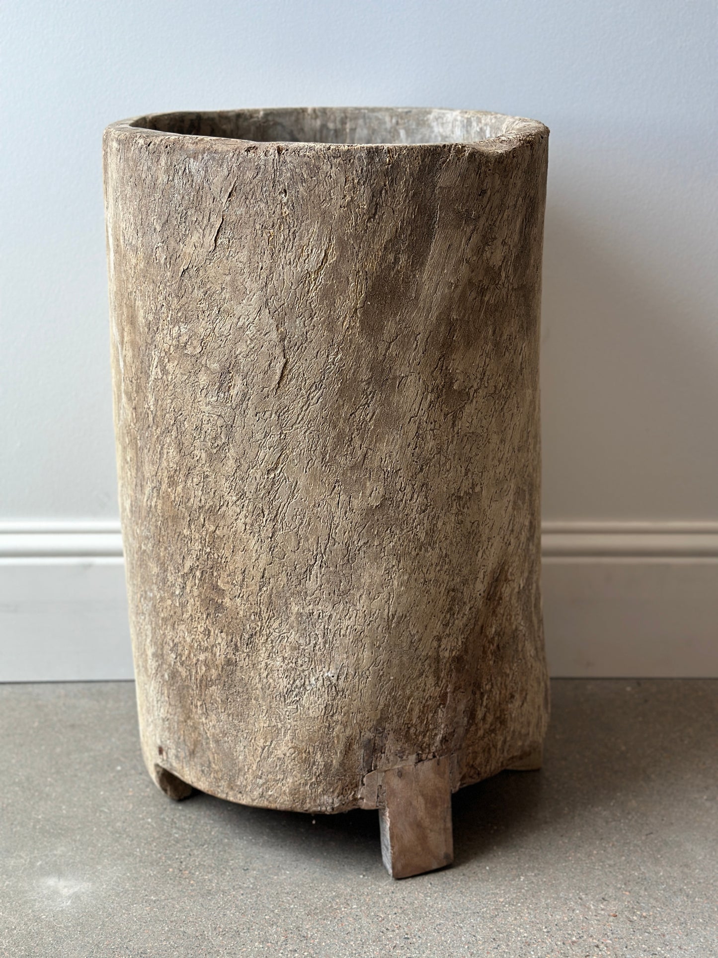 Antique nagaland wooden bin/planter