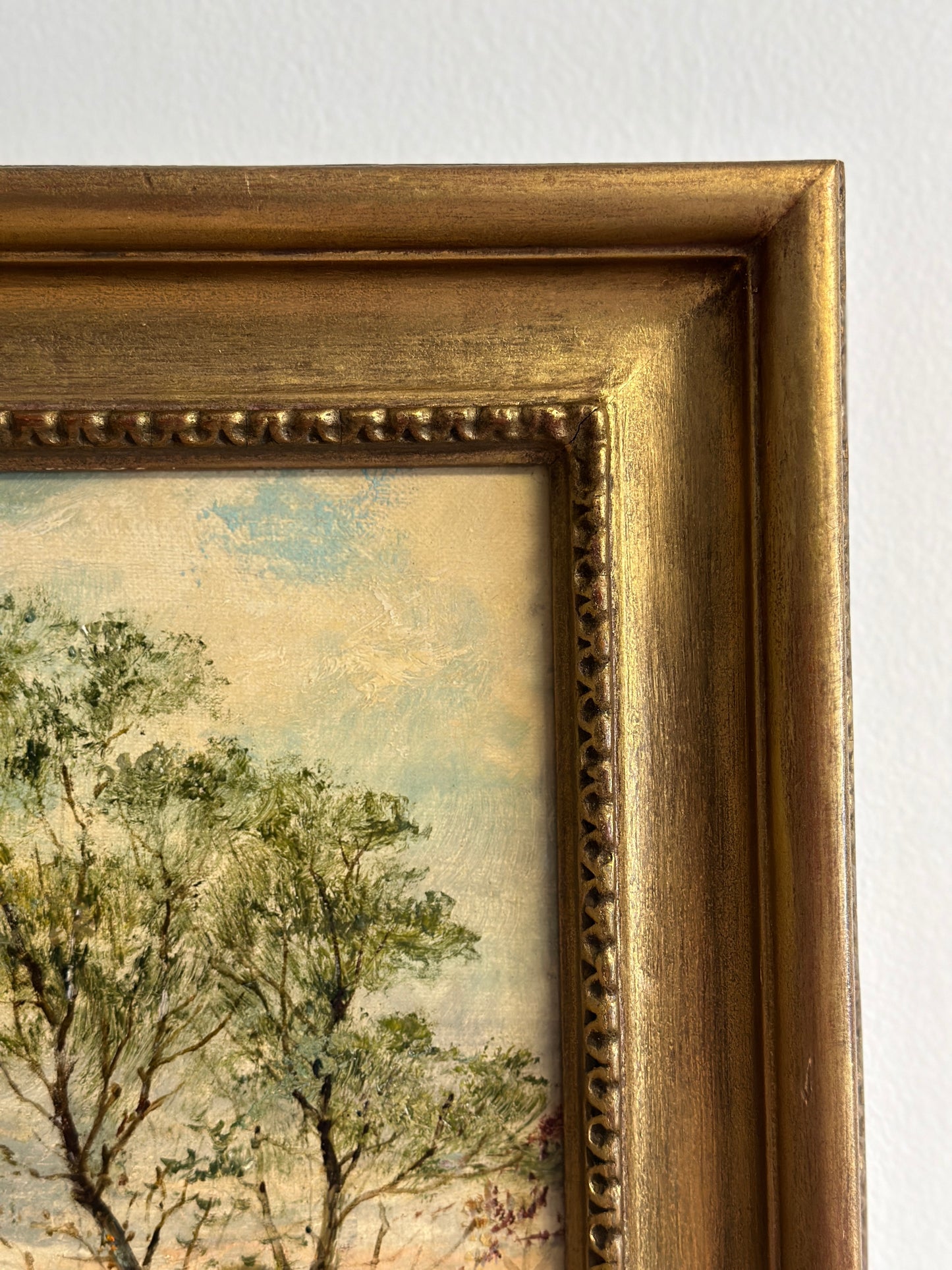 19th Century Original British Oil Painting, Geese/Ducks by a Cottage Pond, Joseph Thors