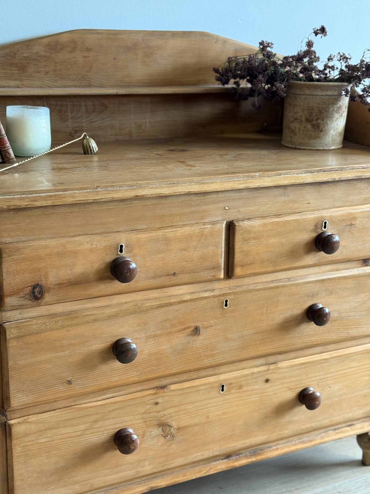 Antique English Pine Dresser/Chest of Drawers