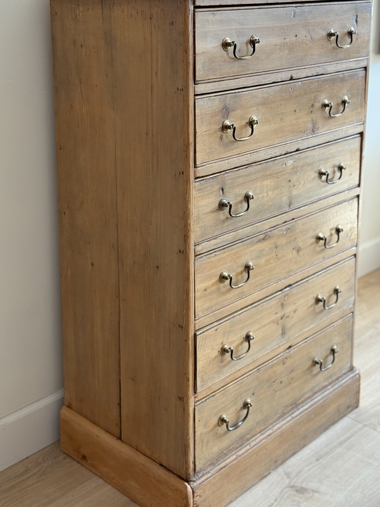 Antique English Tall Boy Chest of Drawers