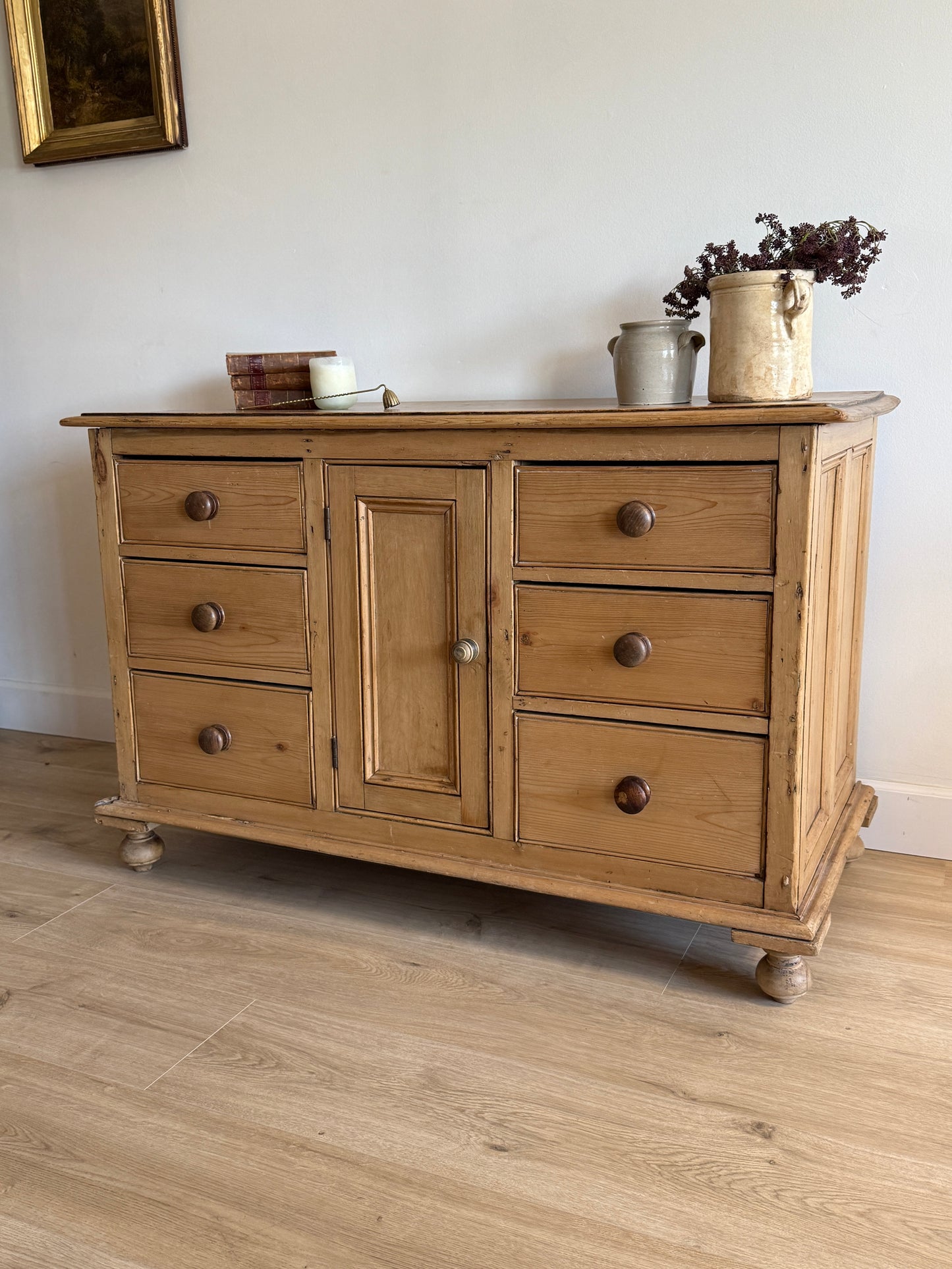 Antique English Pine Sideboard