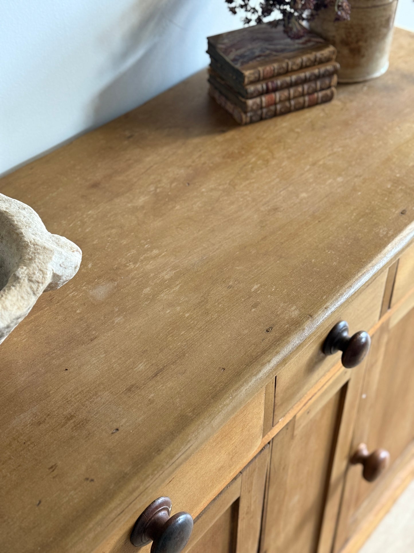 Antique English Pine Sideboard