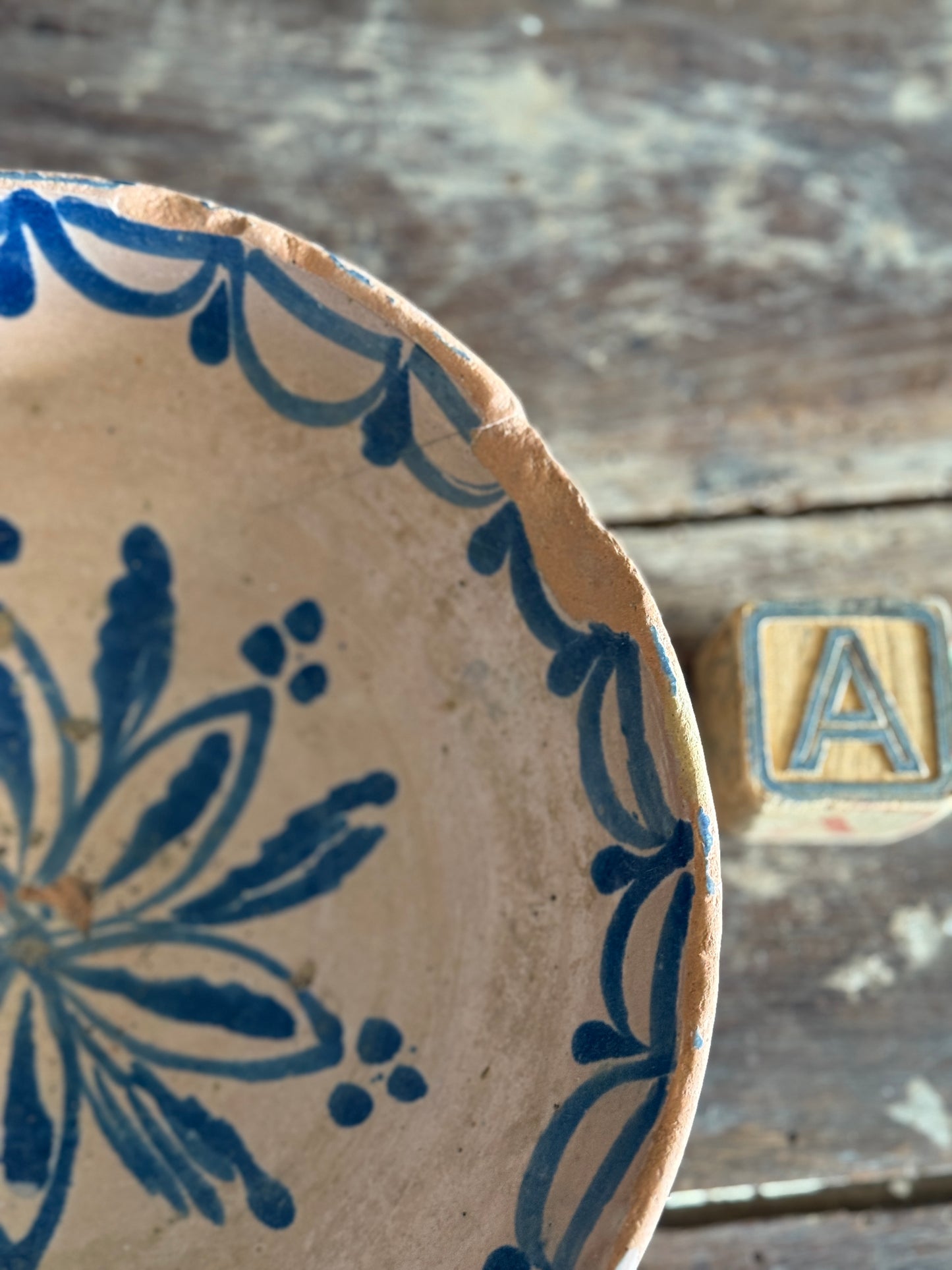 Rare Antique Spanish Fajaluaza Bowls - Medium