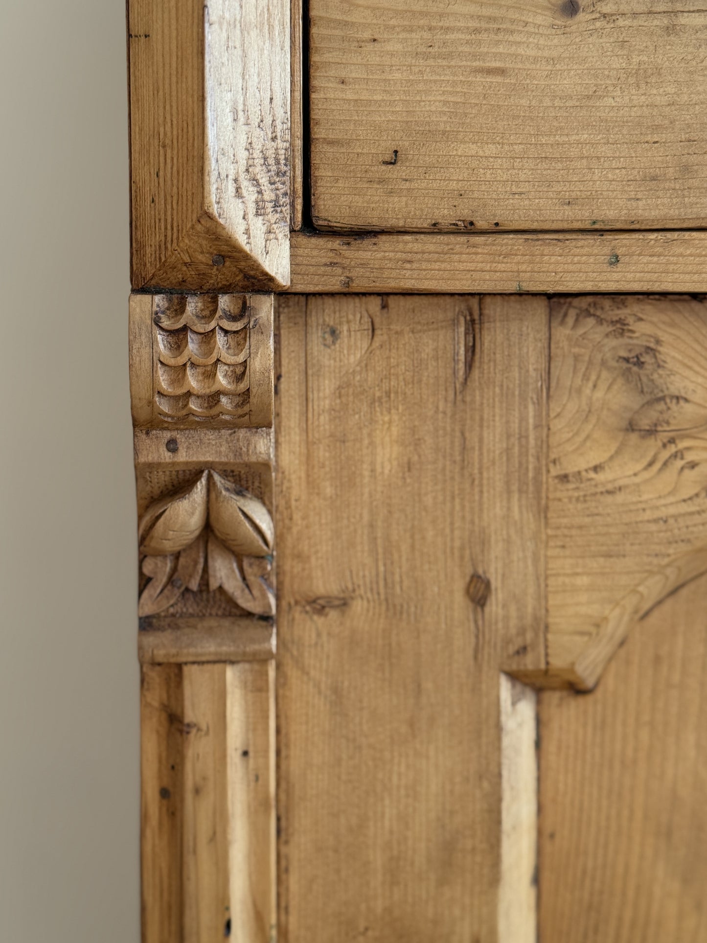 Antique European Pine Sideboard