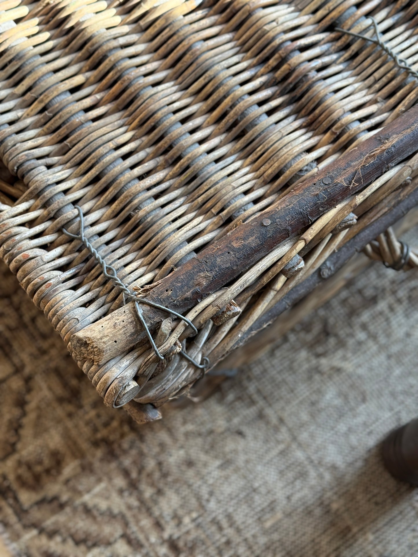 Large Antique French Trunk/Basket