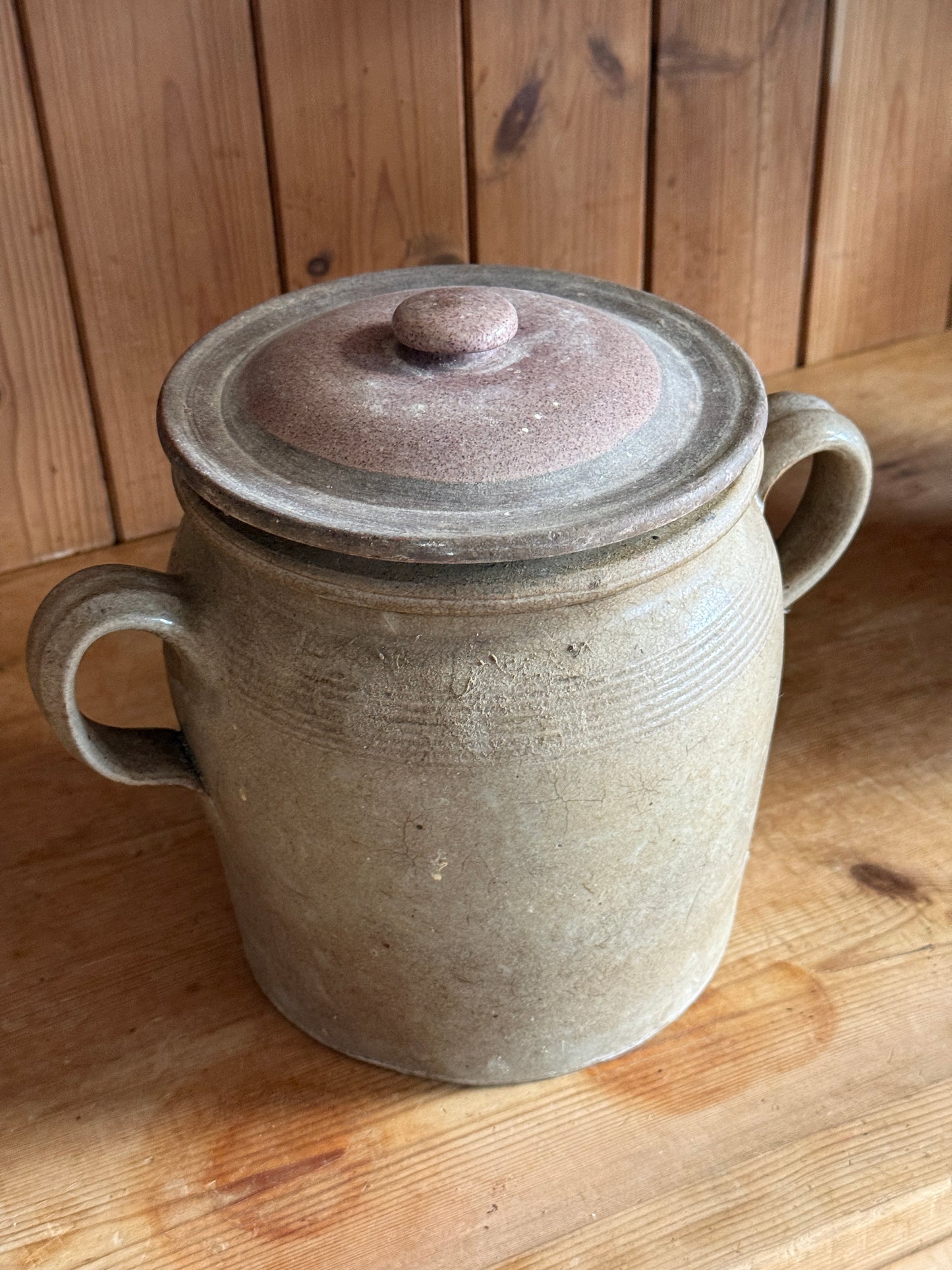 Antique French Lidded Confit Pot