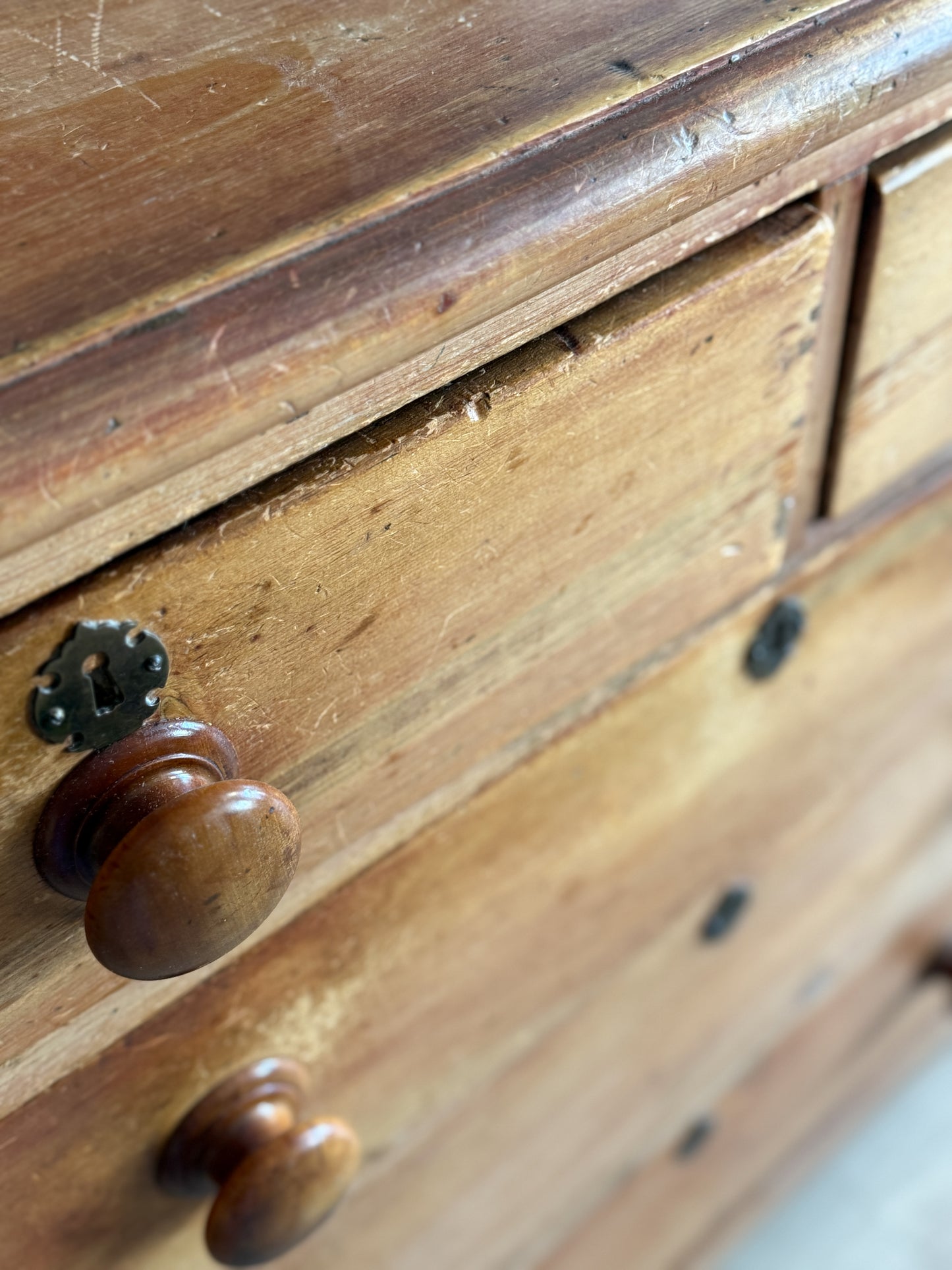 Antique English Pine Dresser/Chest of Drawers