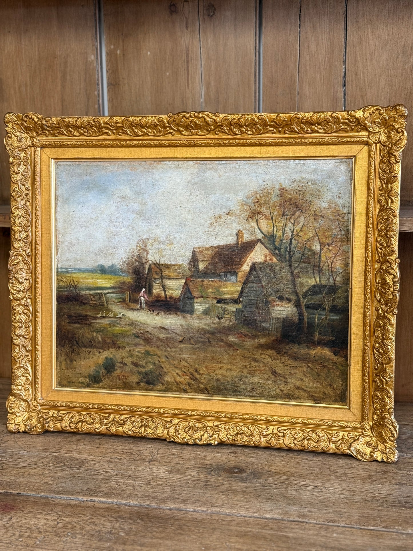Original Antique European Oil Painting, Annabel McKilligan 1920