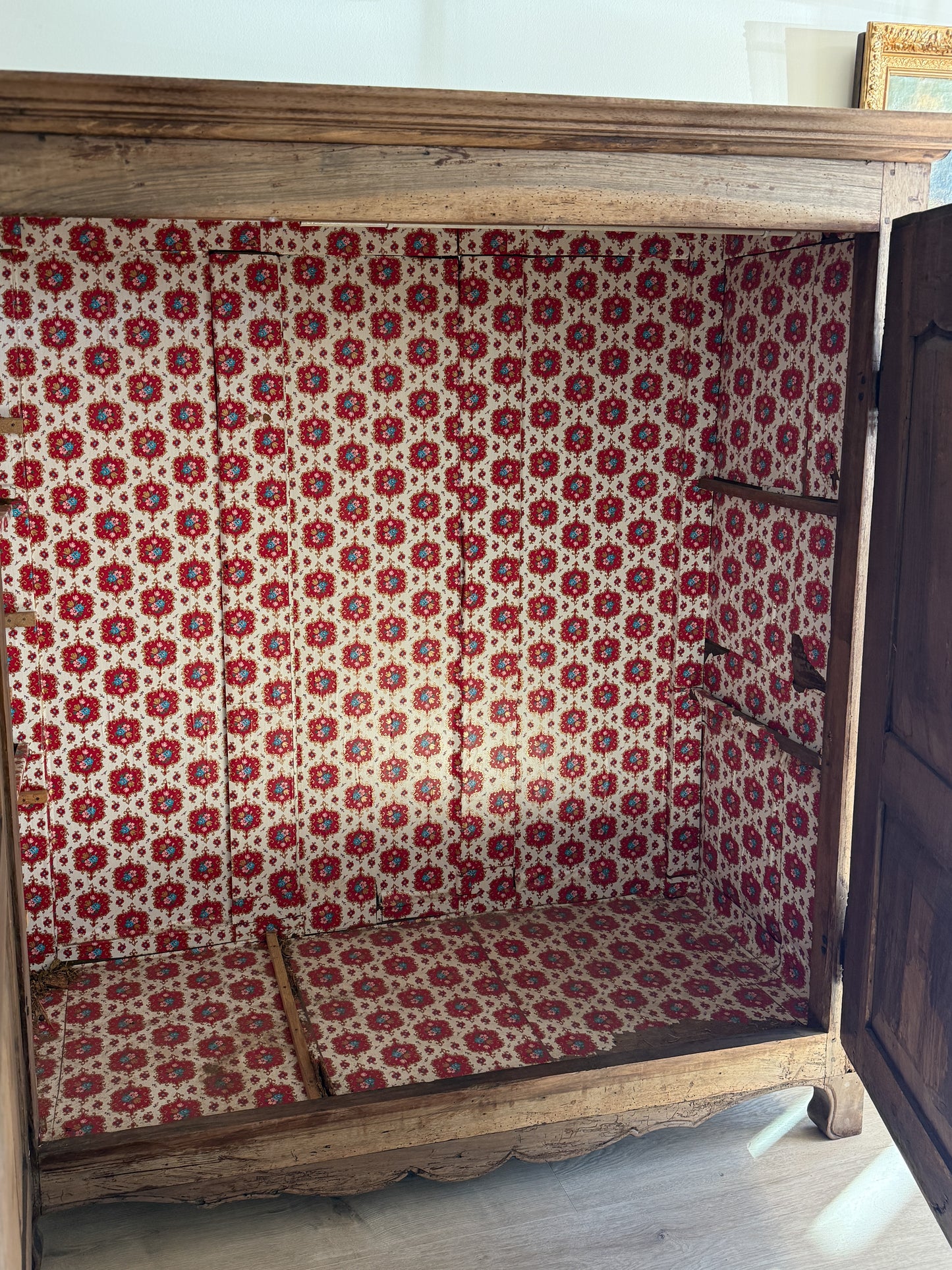 19th Century Bleached French Walnut Armoire