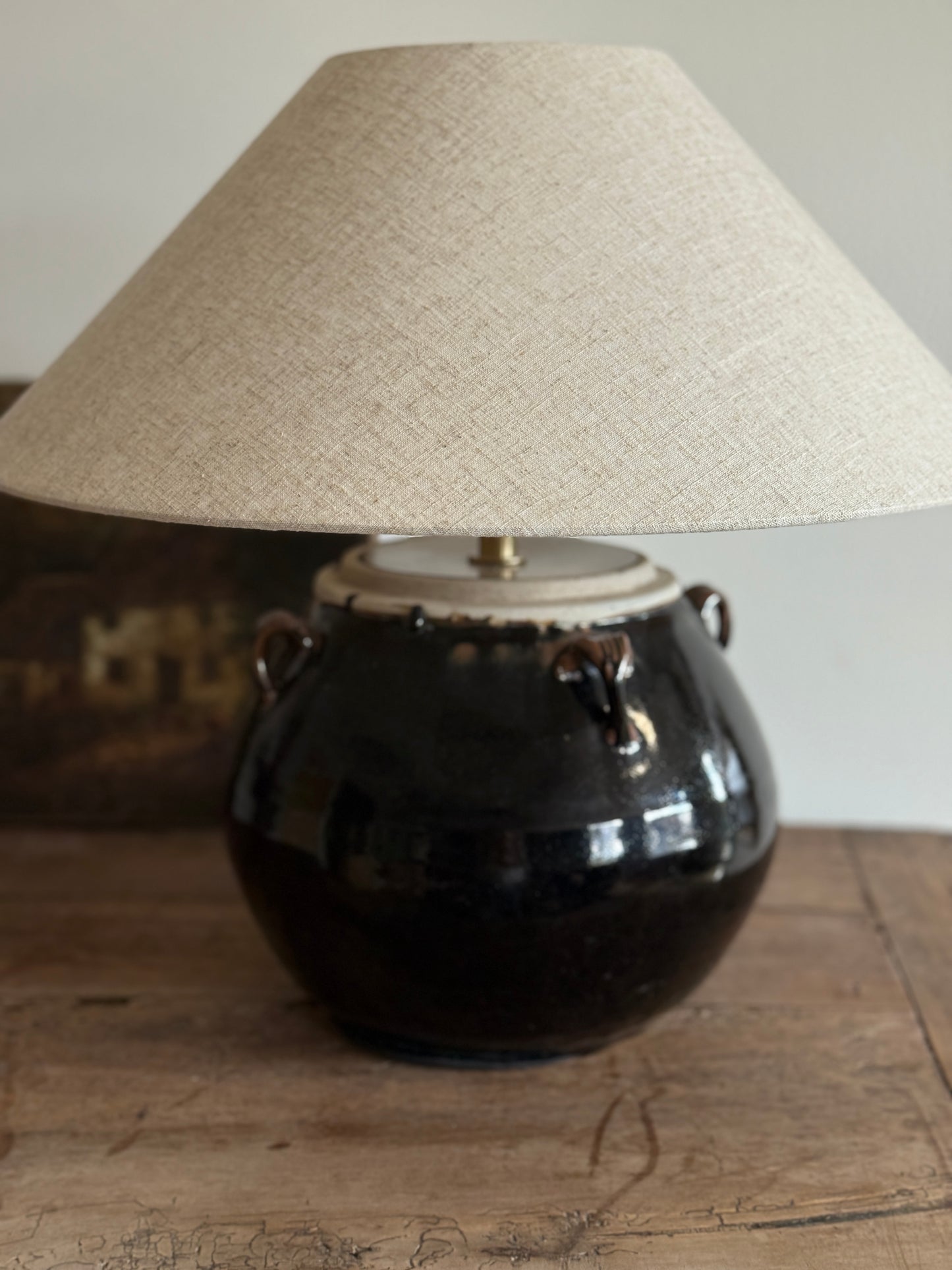 Vintage Pot lamps with Handles