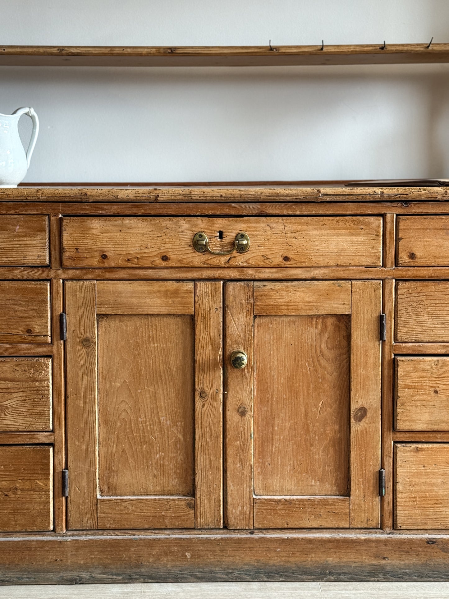 Large Antique English Stepback Hutch