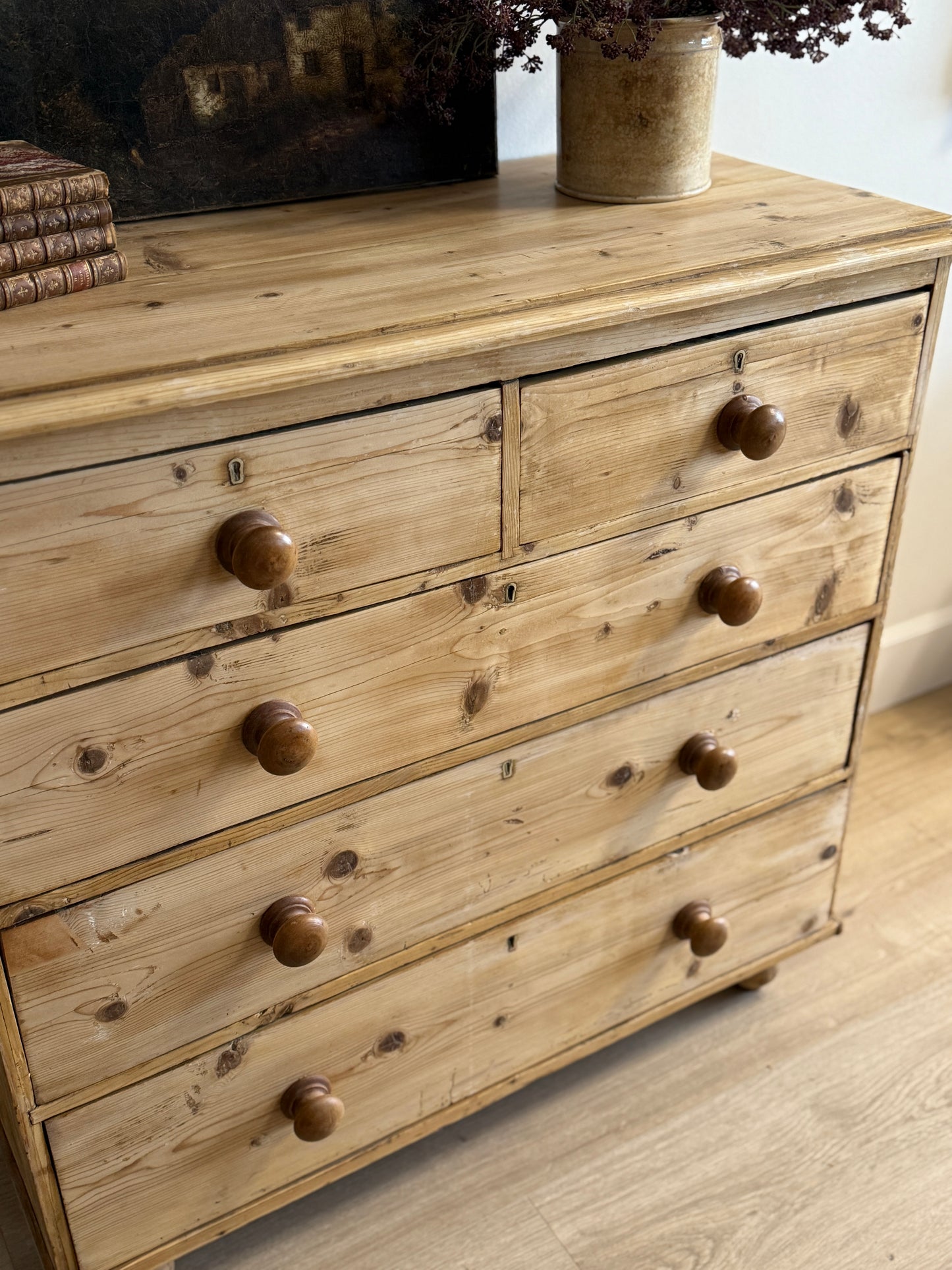 Antique English Pine Dresser/Chest of Drawers