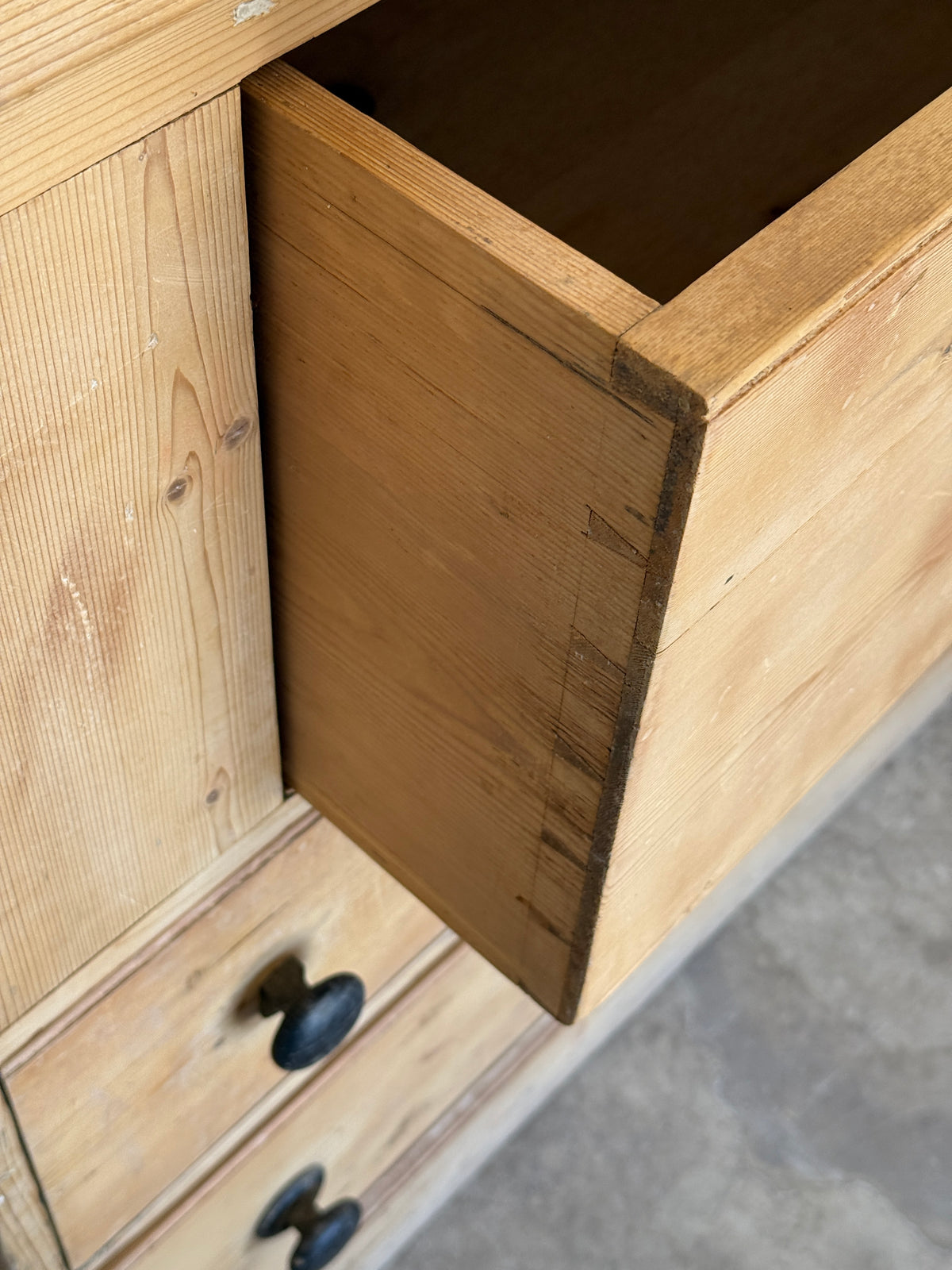 XL Antique English Pine Sideboard