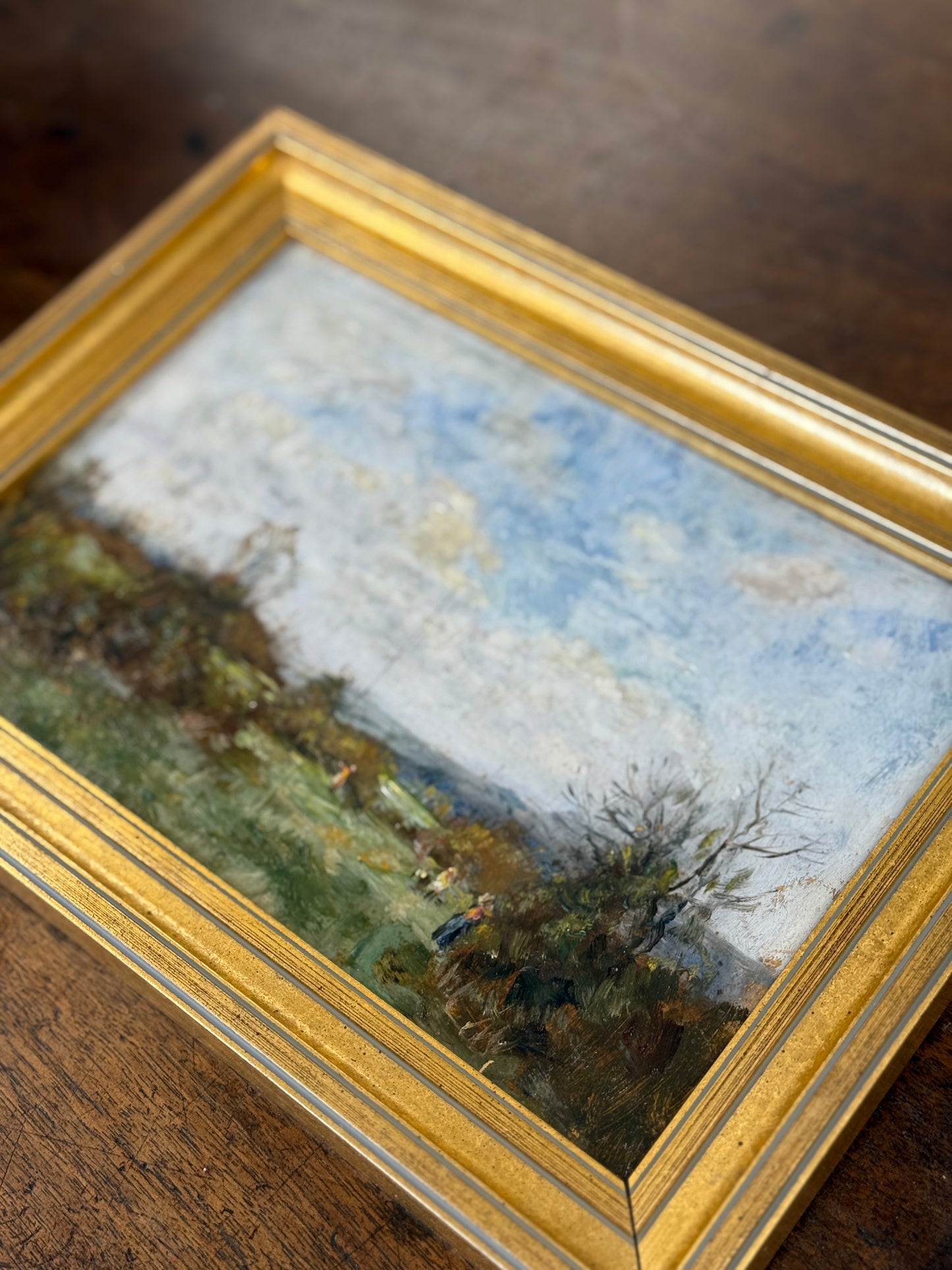 Antique English Oil Painting by HM Wilson