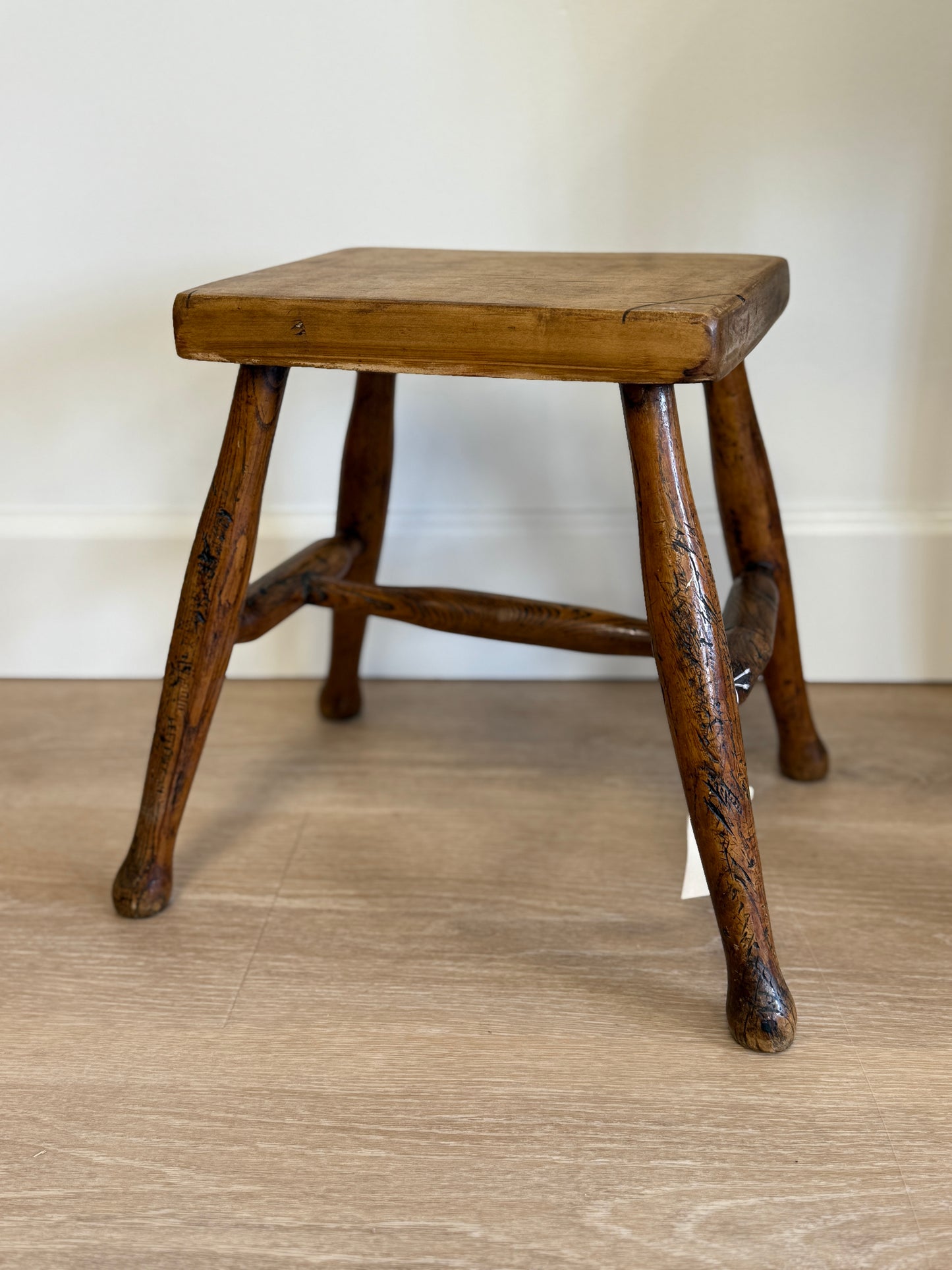 Antique English Wood Stool